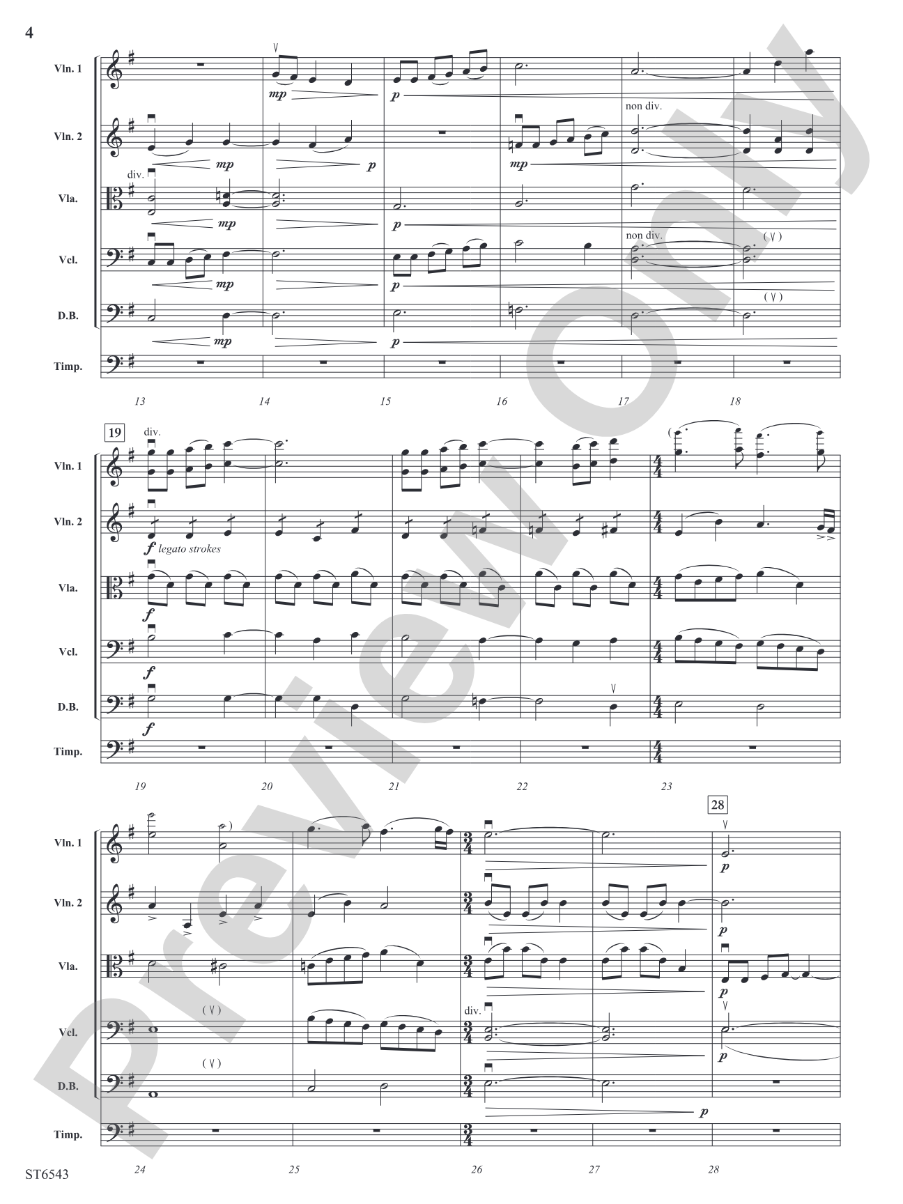 Visions of the Sky: String Orchestra Conductor Score & Parts