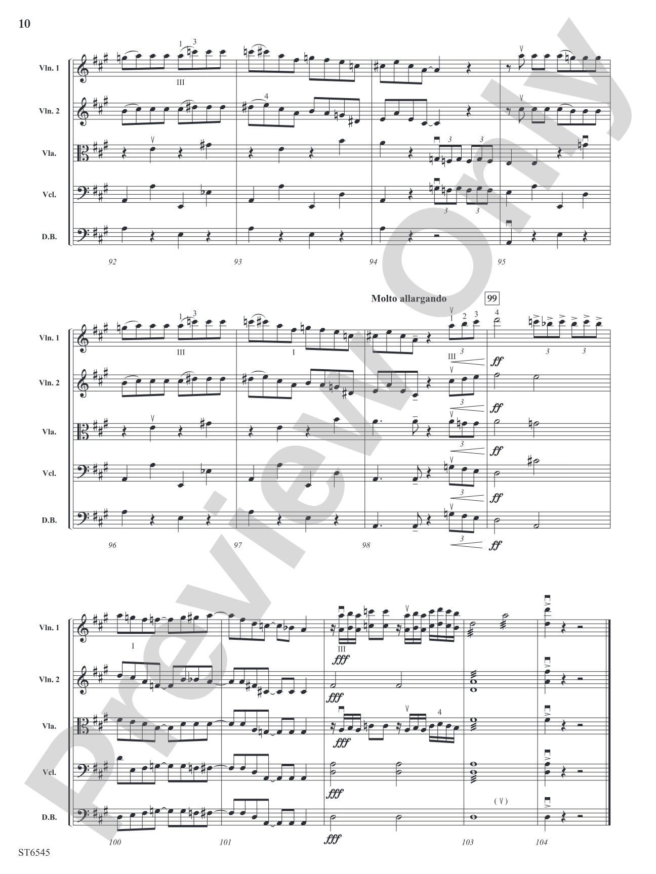 Themes from Rhapsody in Blue: String Orchestra Conductor Score & Parts