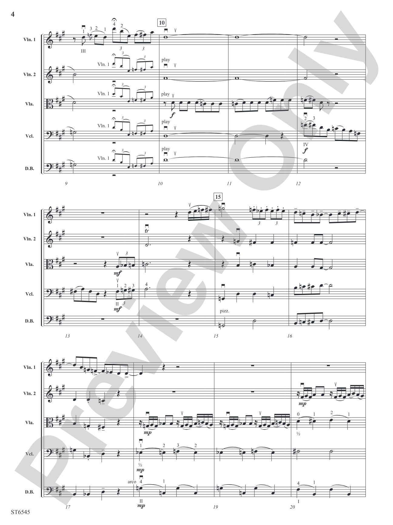 Themes from Rhapsody in Blue: String Orchestra Conductor Score & Parts