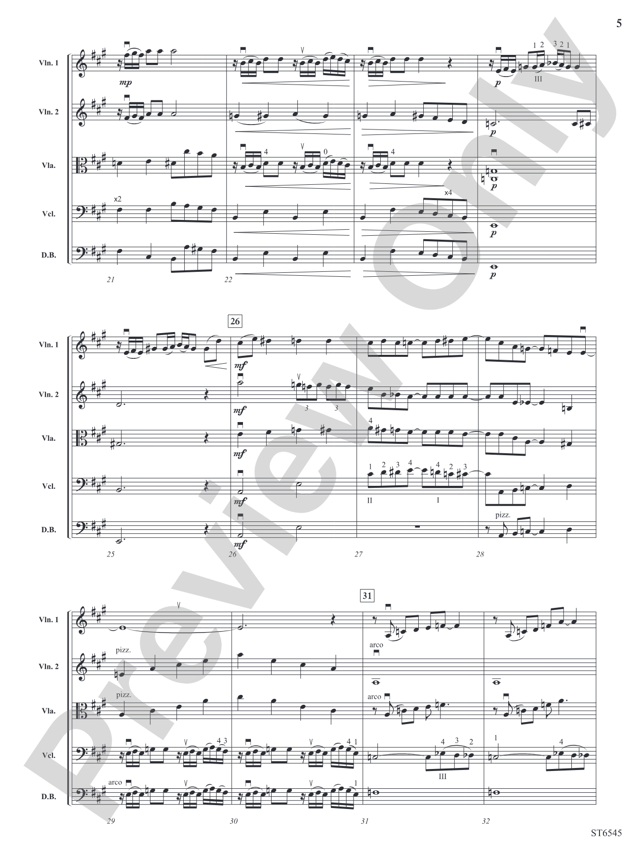 Themes from Rhapsody in Blue: String Orchestra Conductor Score & Parts