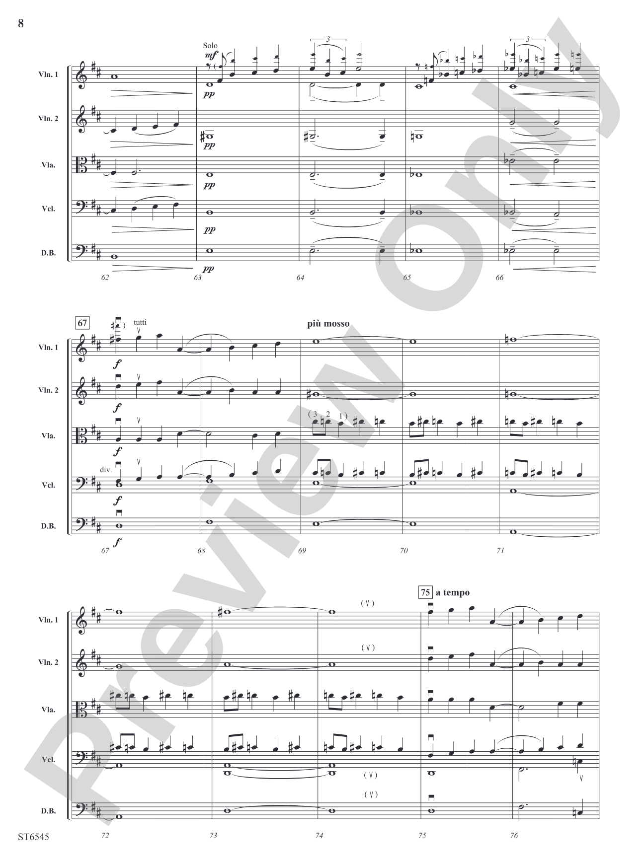 Themes from Rhapsody in Blue: String Orchestra Conductor Score & Parts