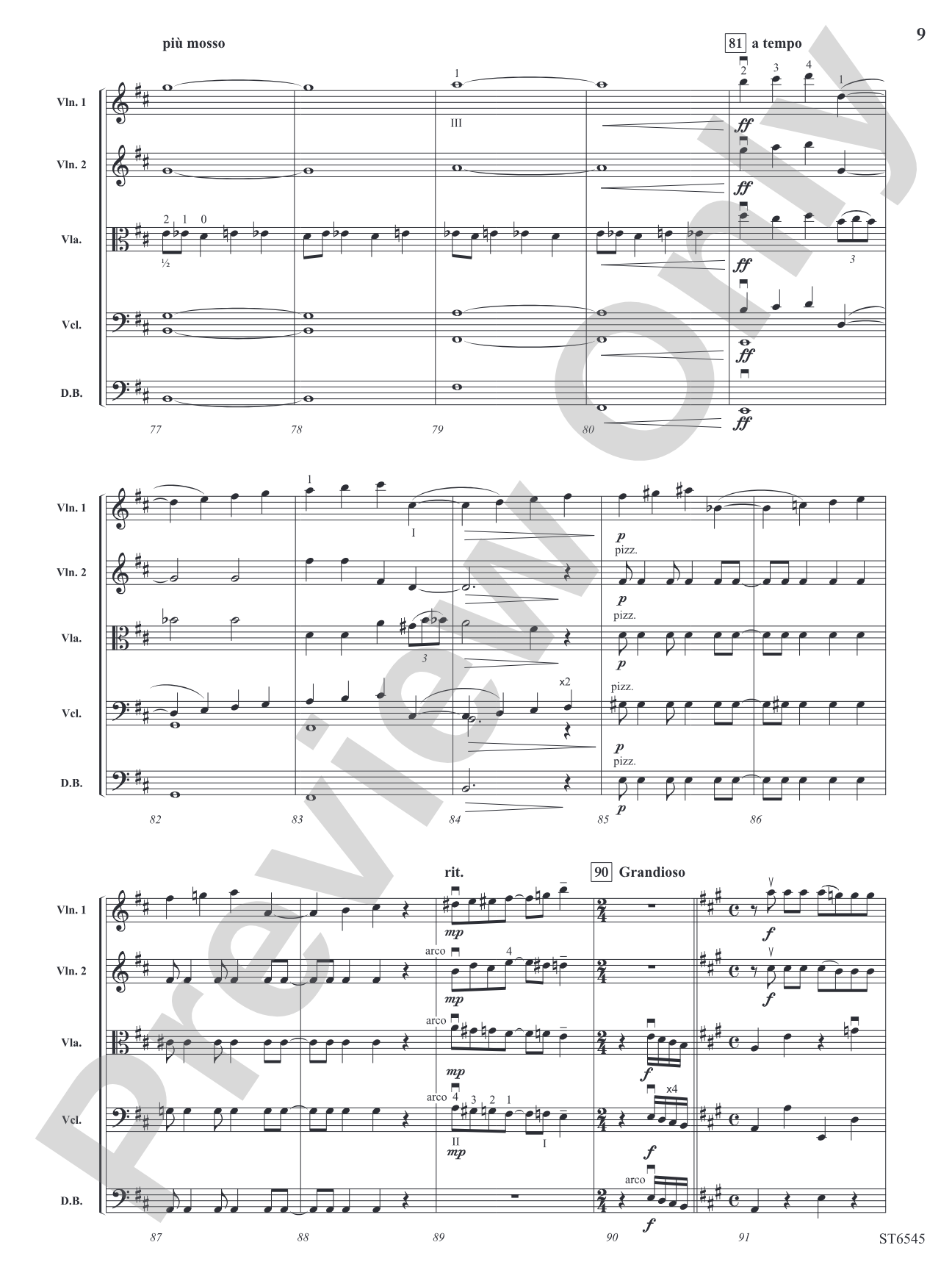 Themes from Rhapsody in Blue: String Orchestra Conductor Score & Parts