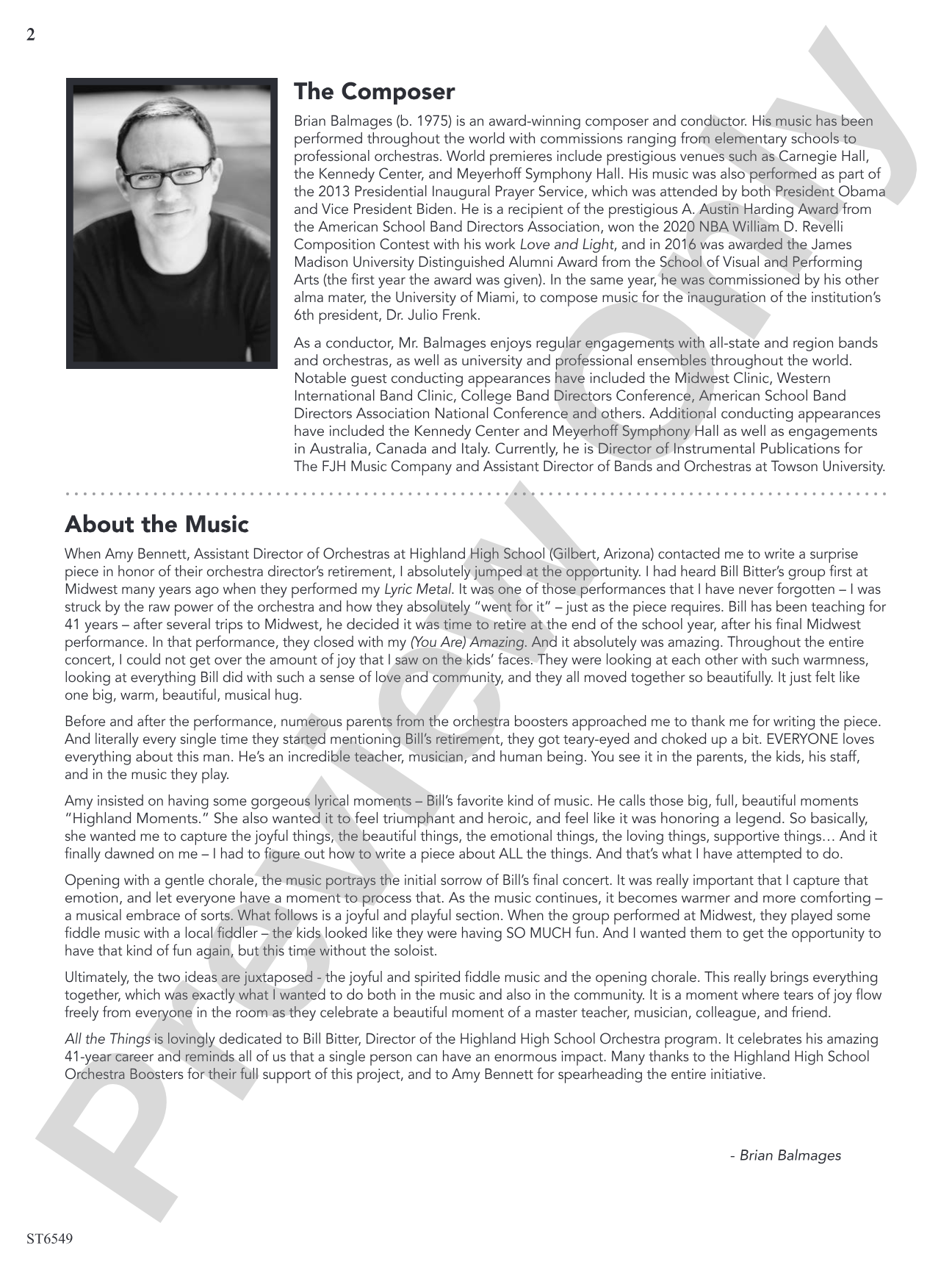 All the Things: String Orchestra Conductor Score & Parts