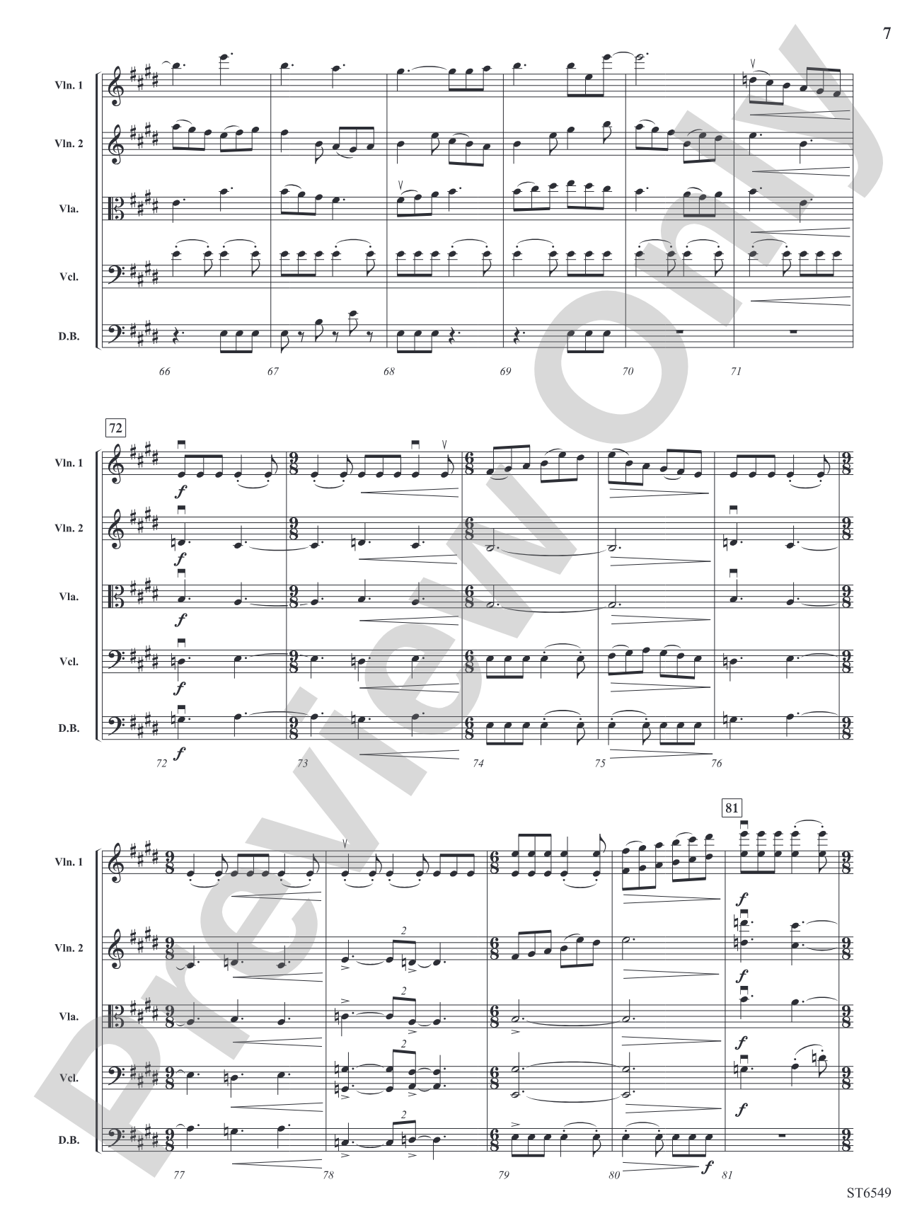 All the Things: String Orchestra Conductor Score & Parts