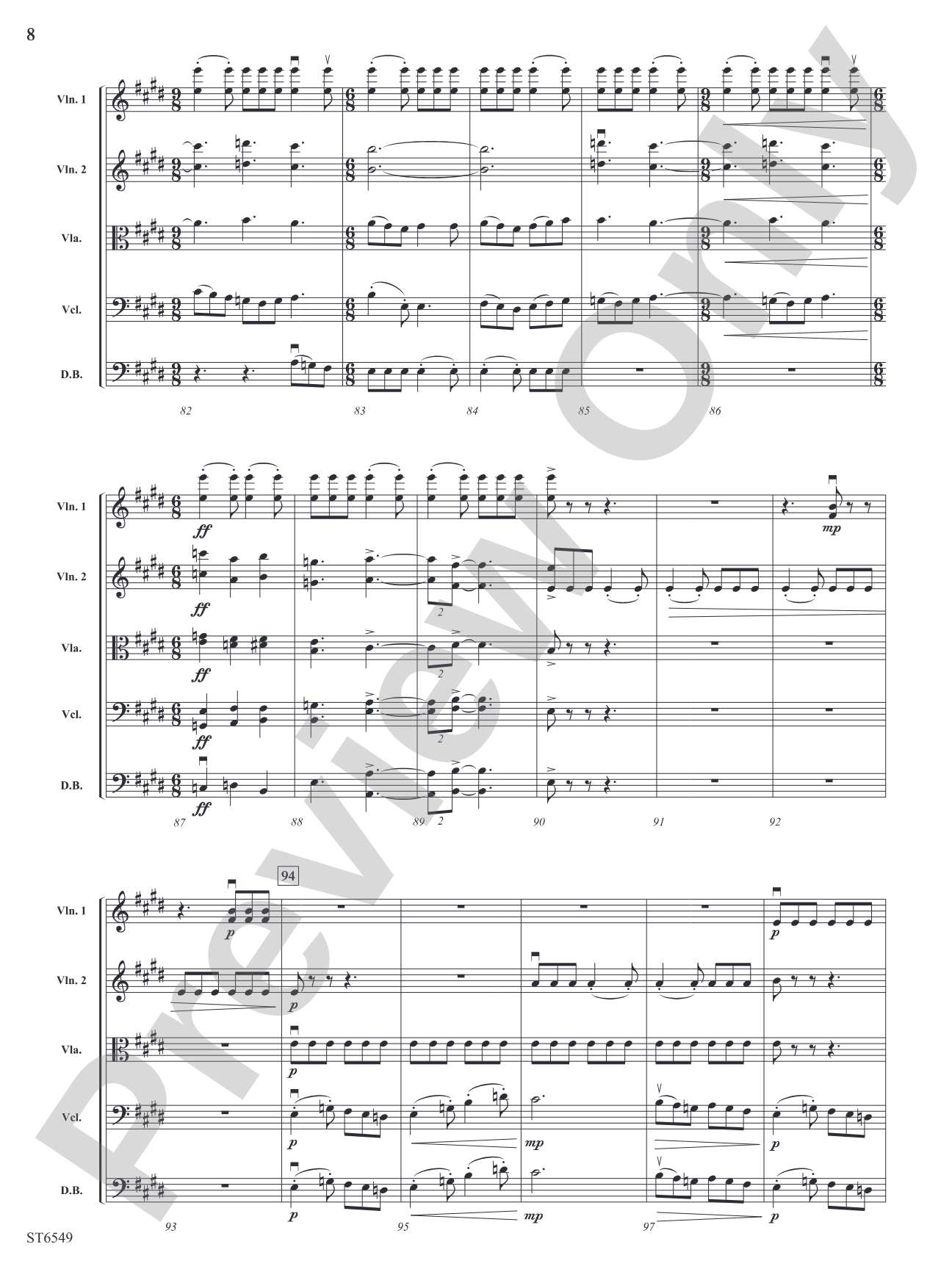 All the Things: String Orchestra Conductor Score & Parts