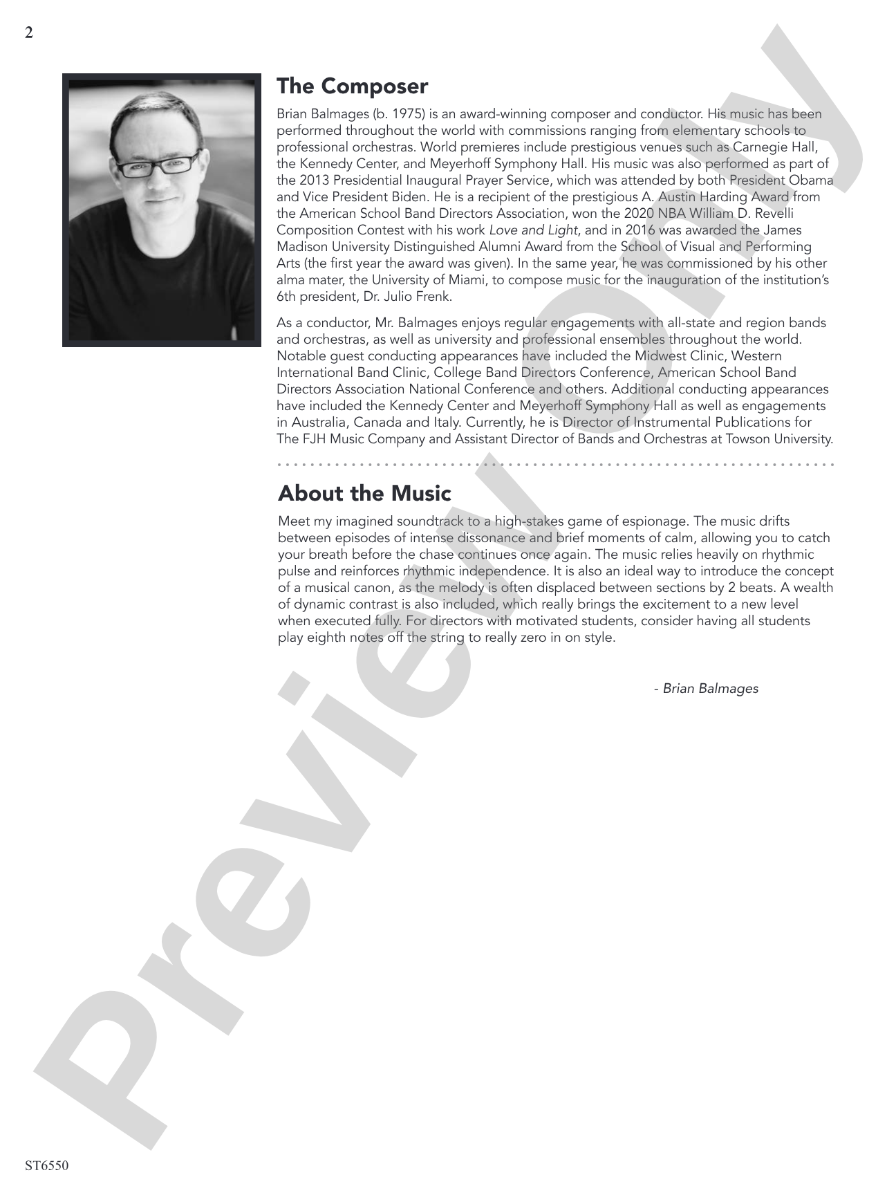 Double Agent: String Orchestra Conductor Score & Parts