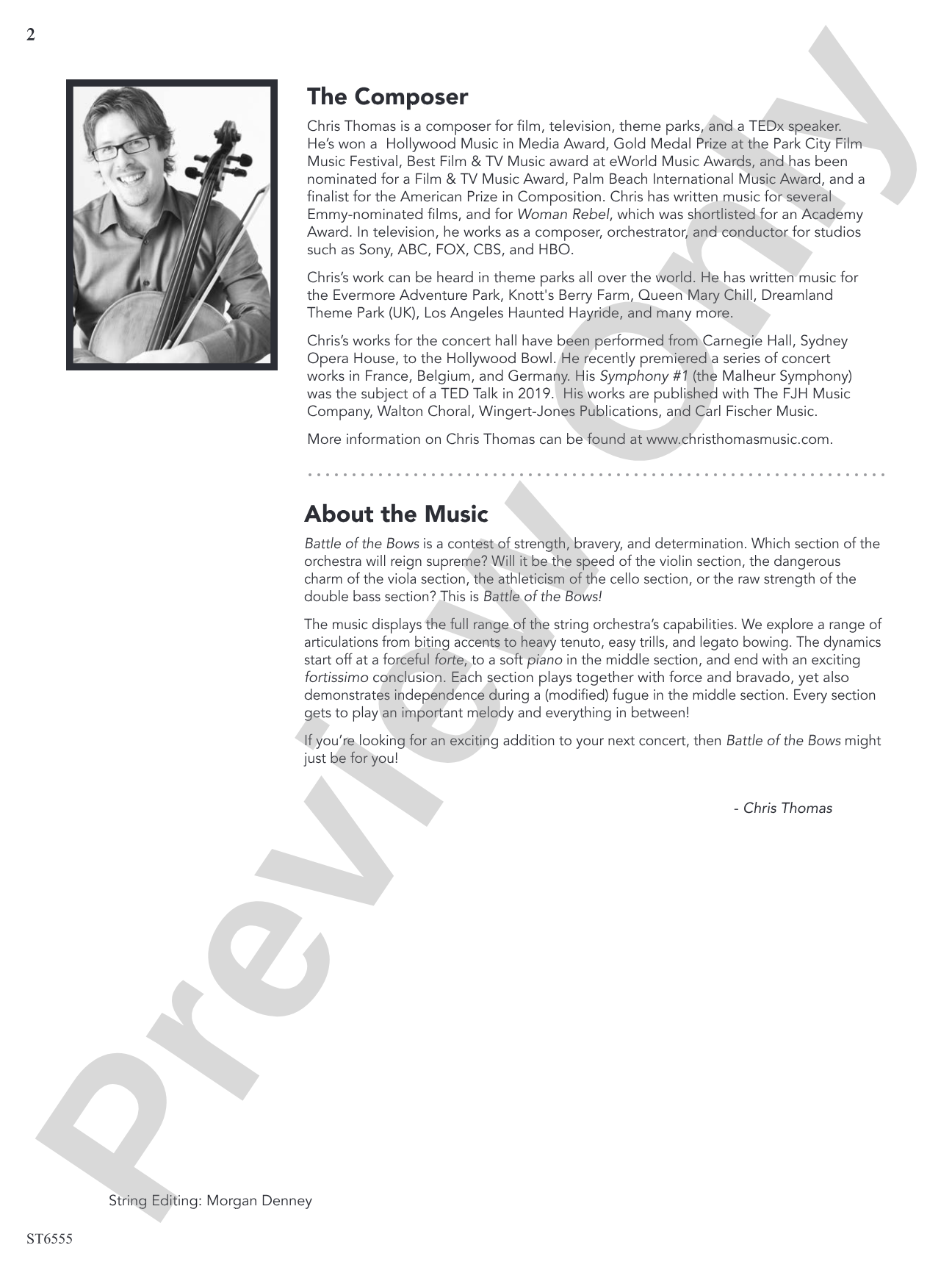 Battle of the Bows: String Orchestra Conductor Score & Parts