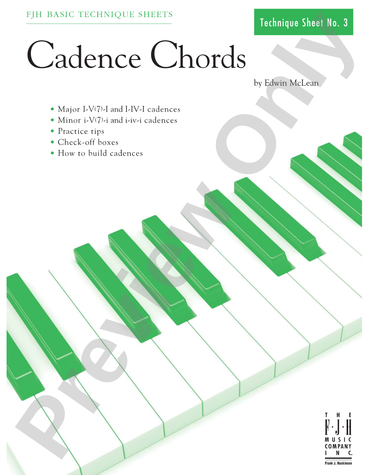 Cadence Chords: Piano