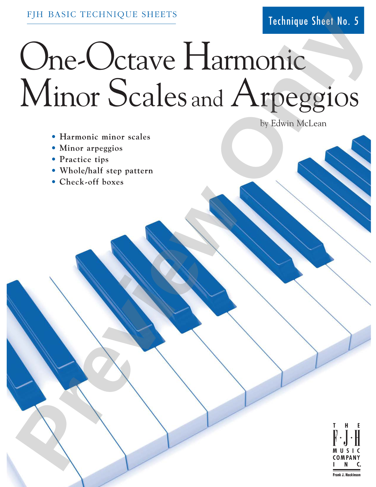 One-Octave Harmonic Minor Scales and Arpeggios: Piano