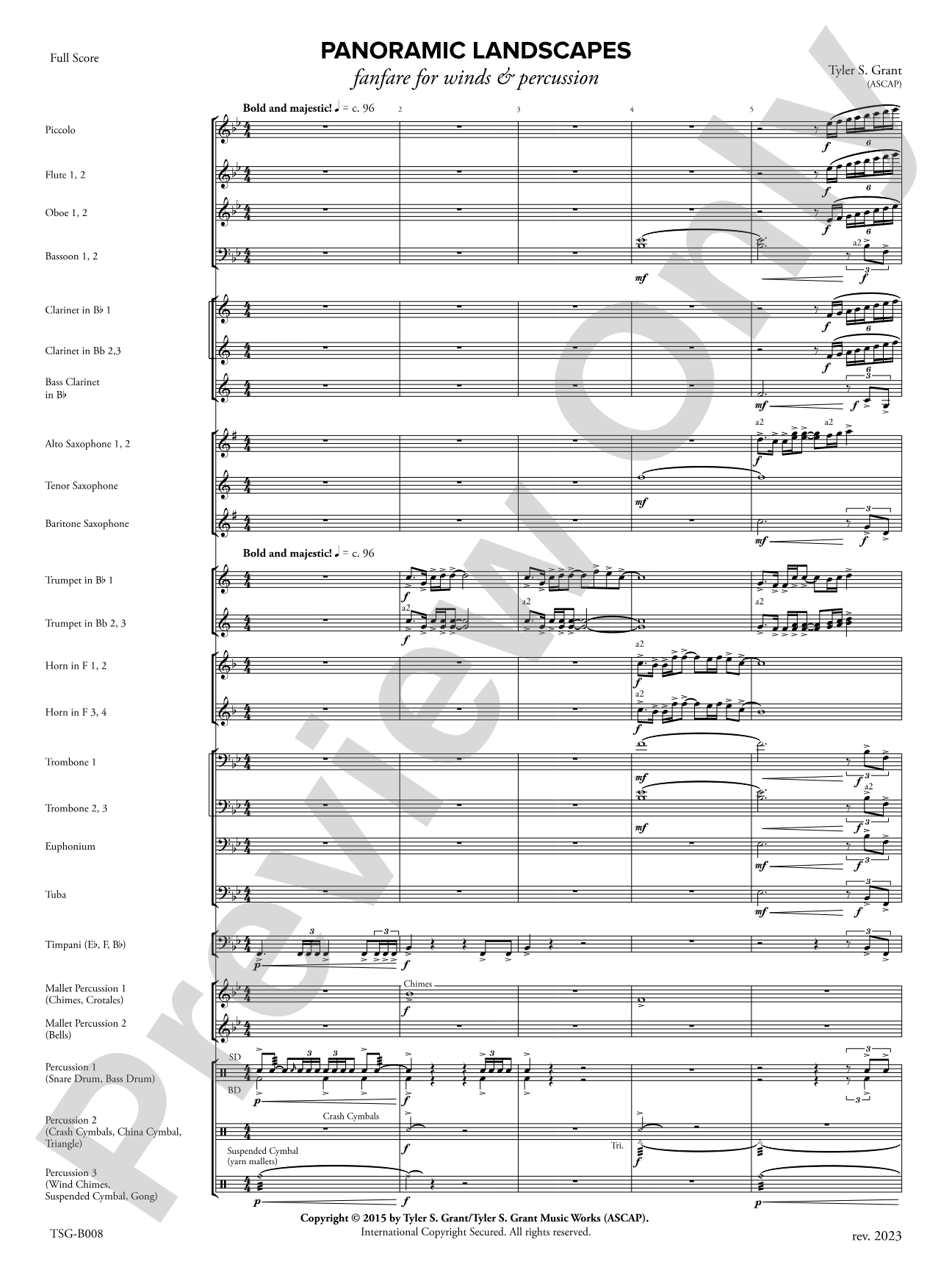 Panoramic Landscapes: Concert Band Conductor Score & Parts