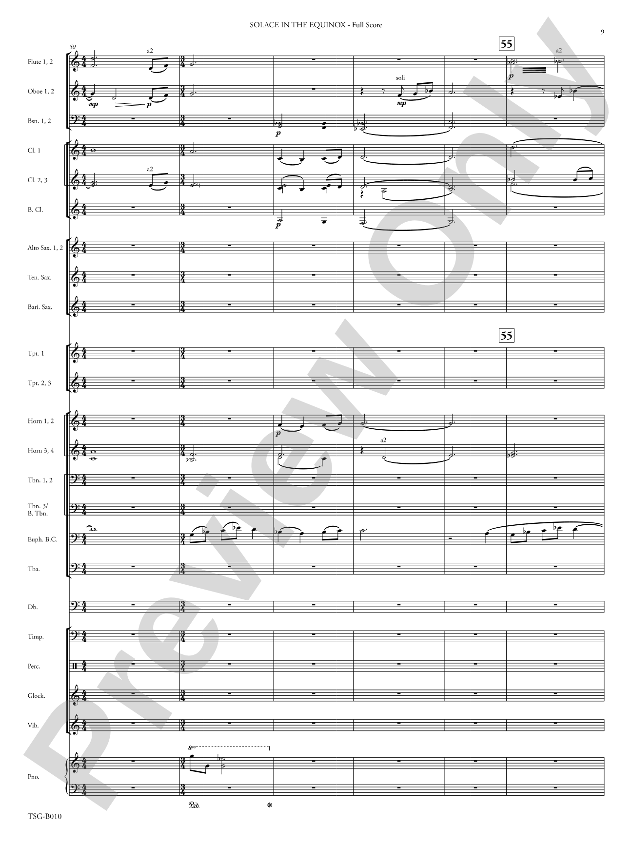 Solace in the Equinox: Concert Band Conductor Score & Parts