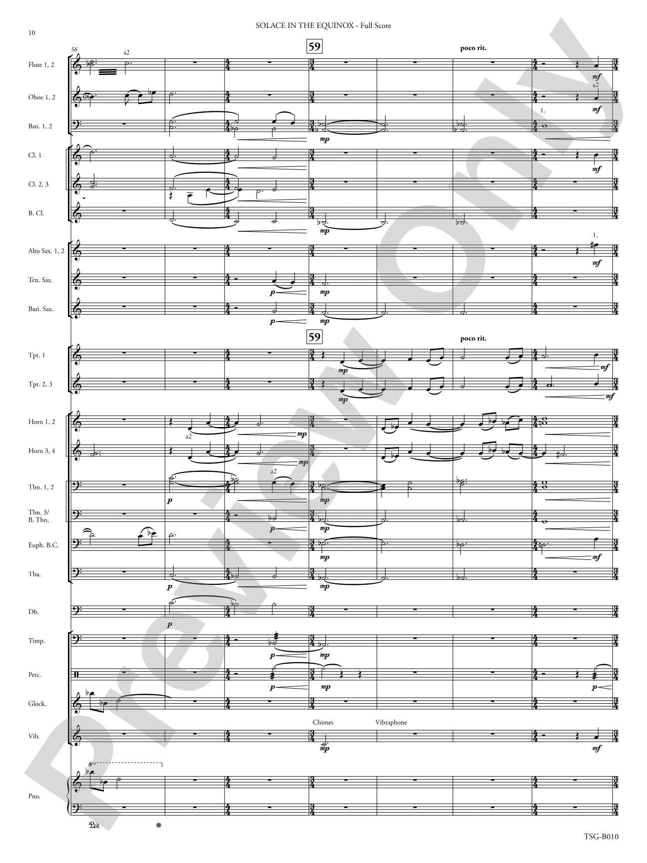 Solace in the Equinox: Concert Band Conductor Score & Parts