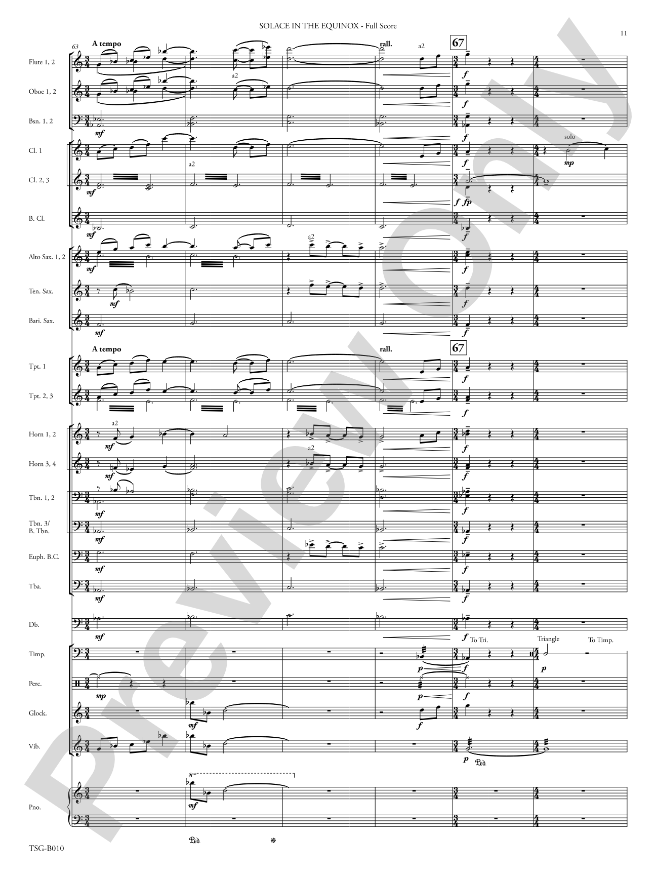 Solace in the Equinox: Concert Band Conductor Score & Parts