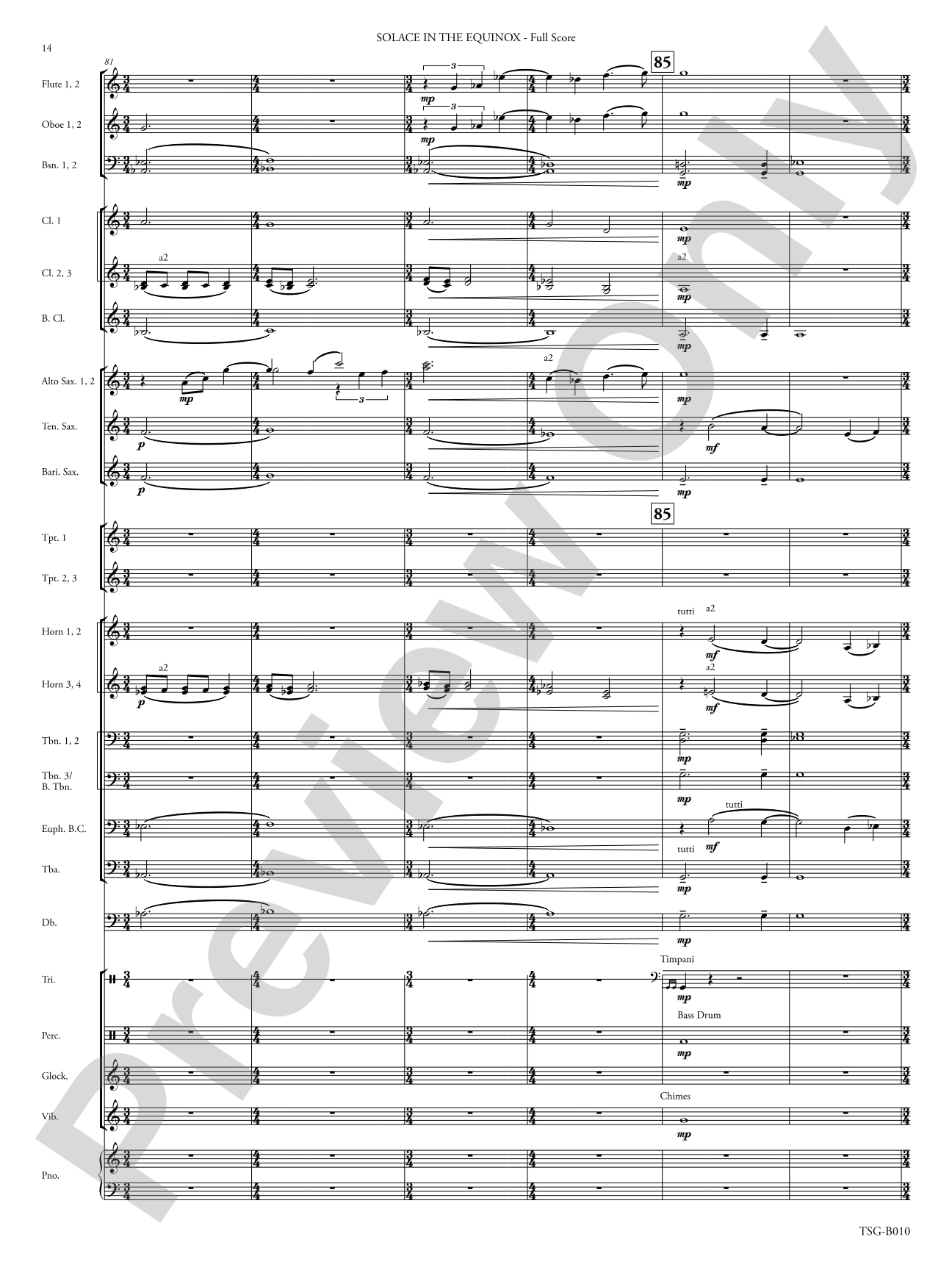 Solace in the Equinox: Concert Band Conductor Score & Parts