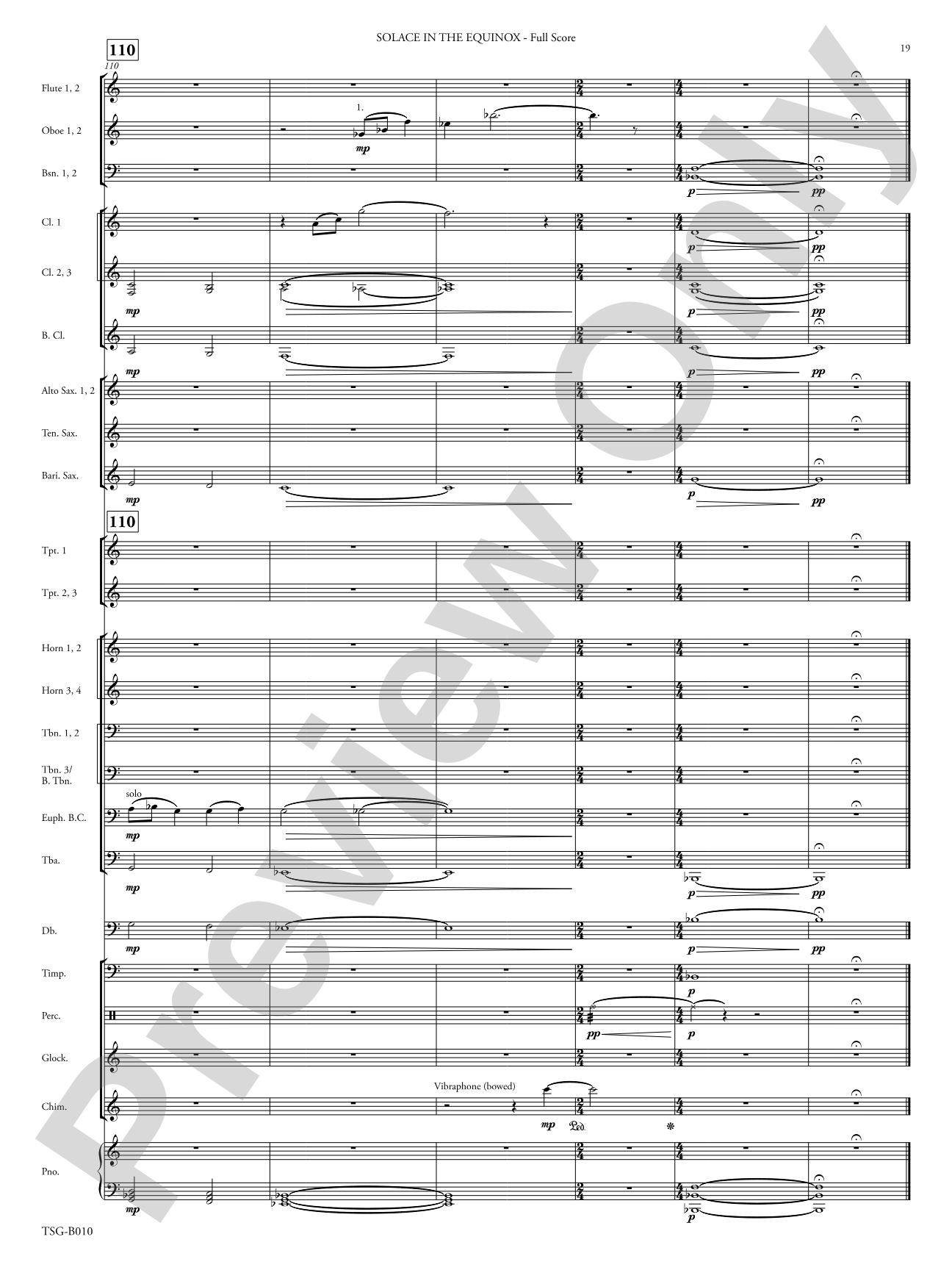Solace in the Equinox: Concert Band Conductor Score & Parts