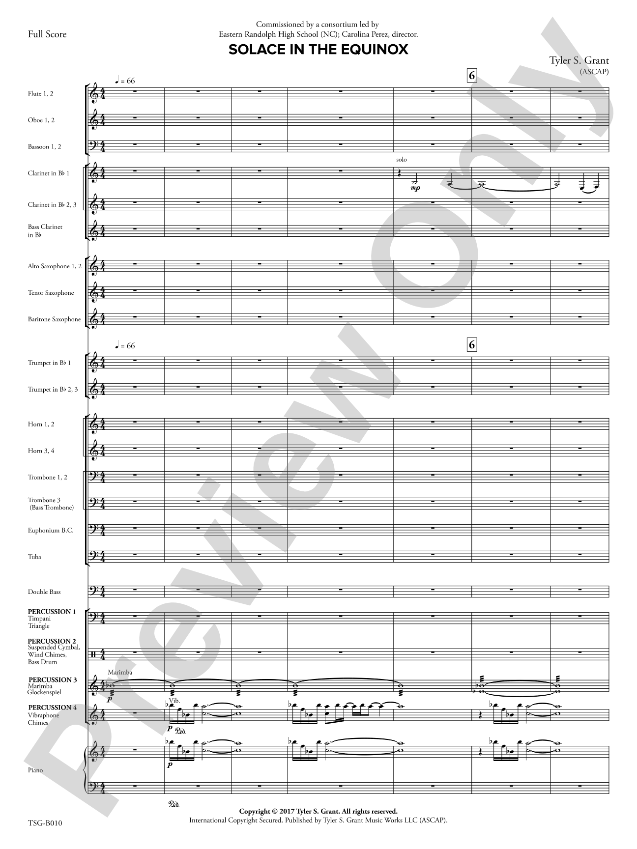 Solace in the Equinox: Concert Band Conductor Score & Parts