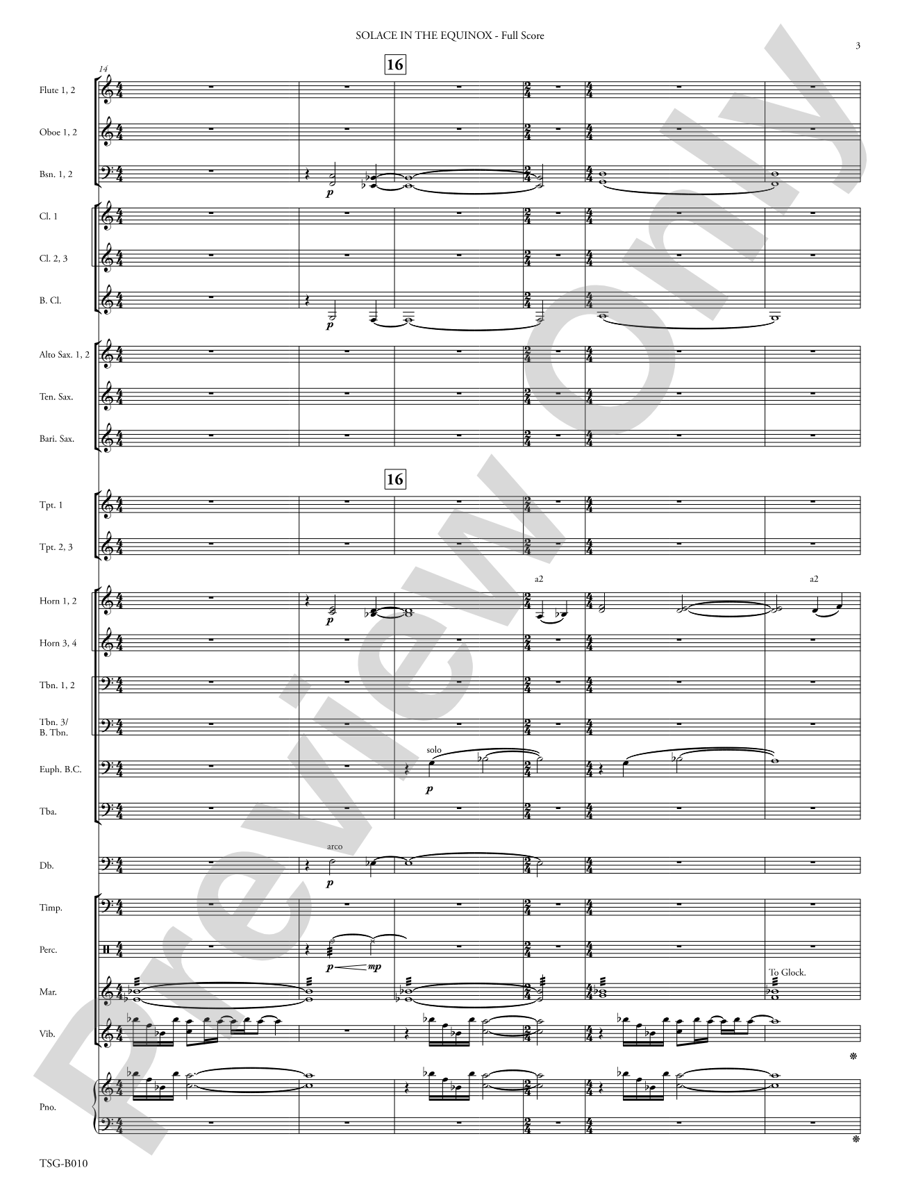 Solace in the Equinox: Concert Band Conductor Score & Parts