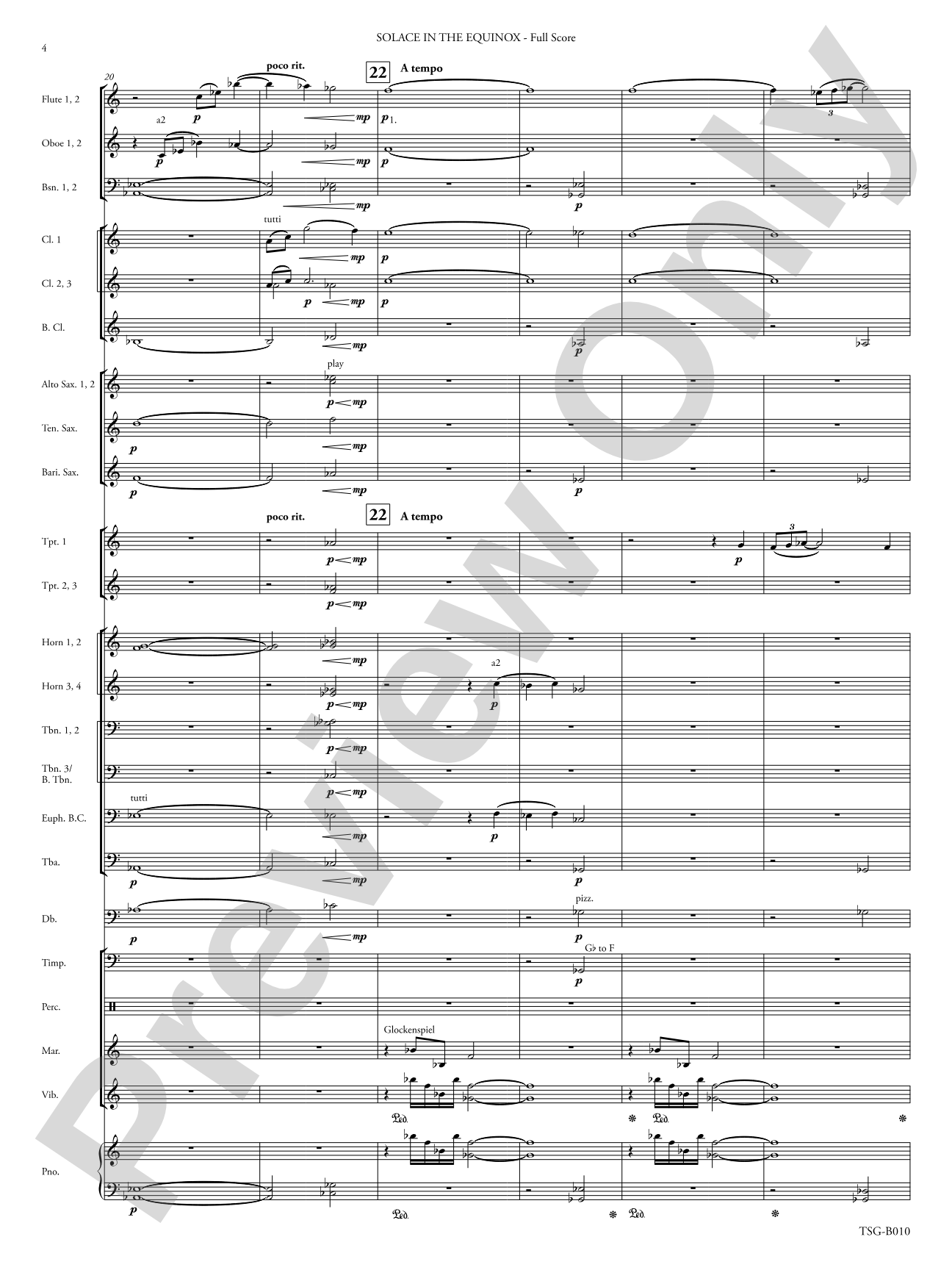 Solace in the Equinox: Concert Band Conductor Score & Parts