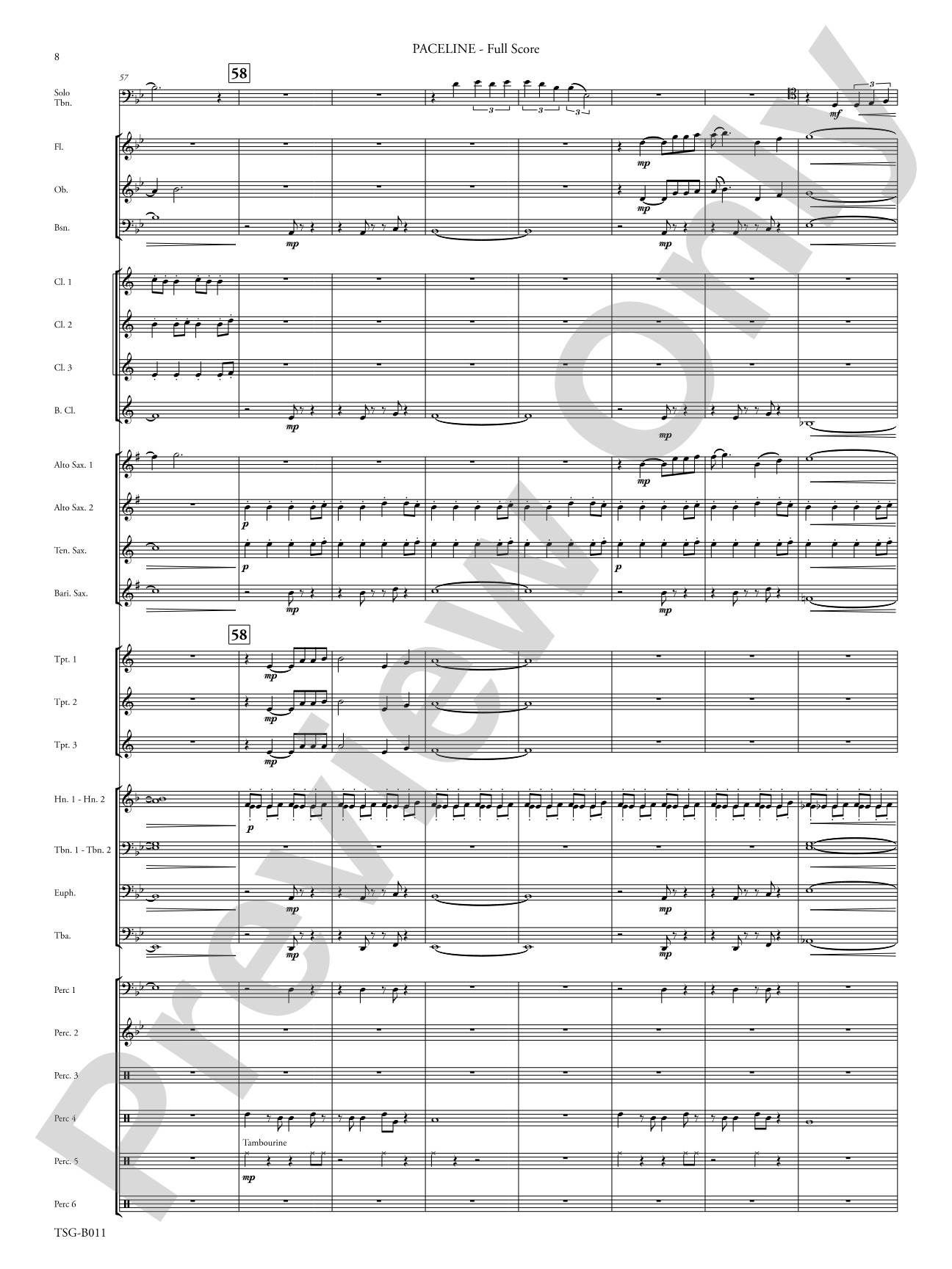 Paceline: Concert Band Conductor Score & Parts
