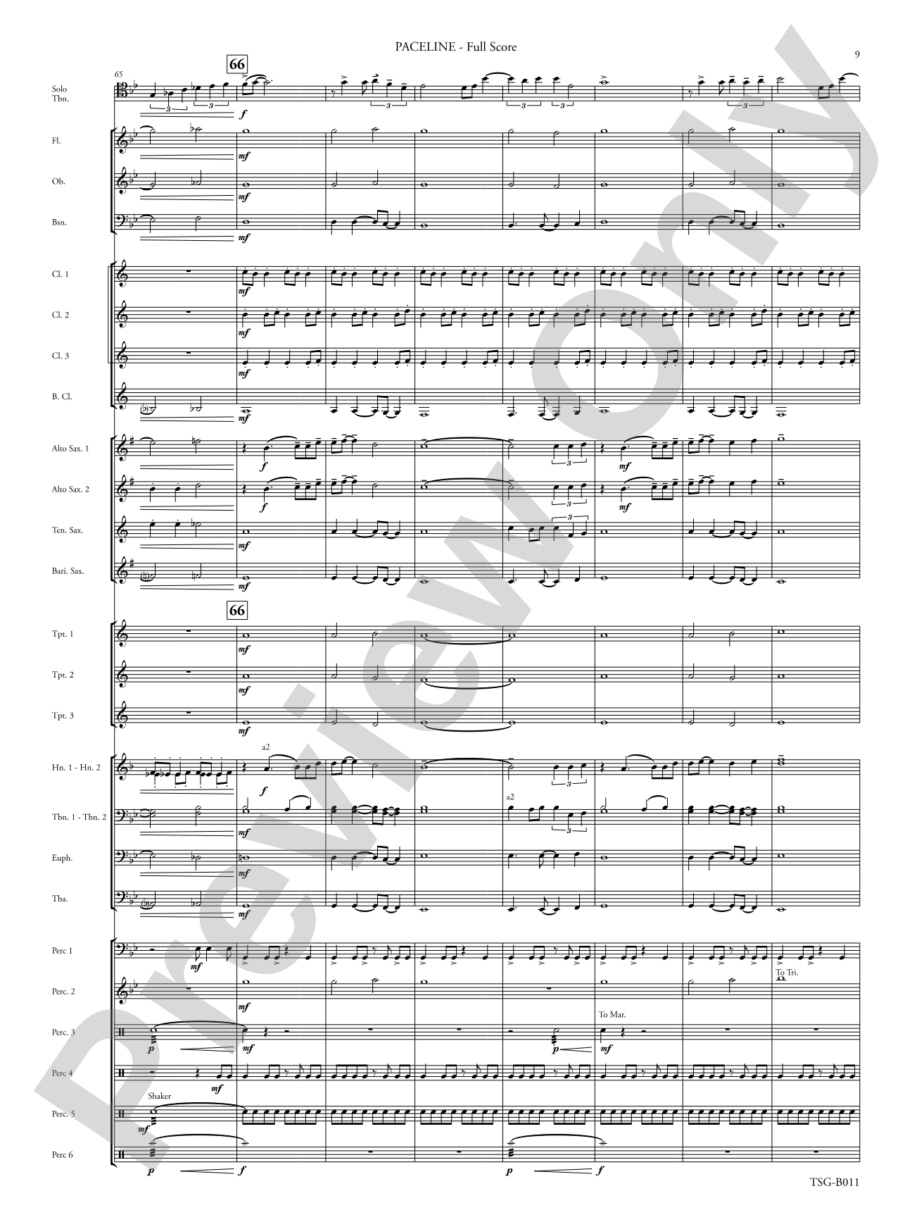 Paceline: Concert Band Conductor Score & Parts