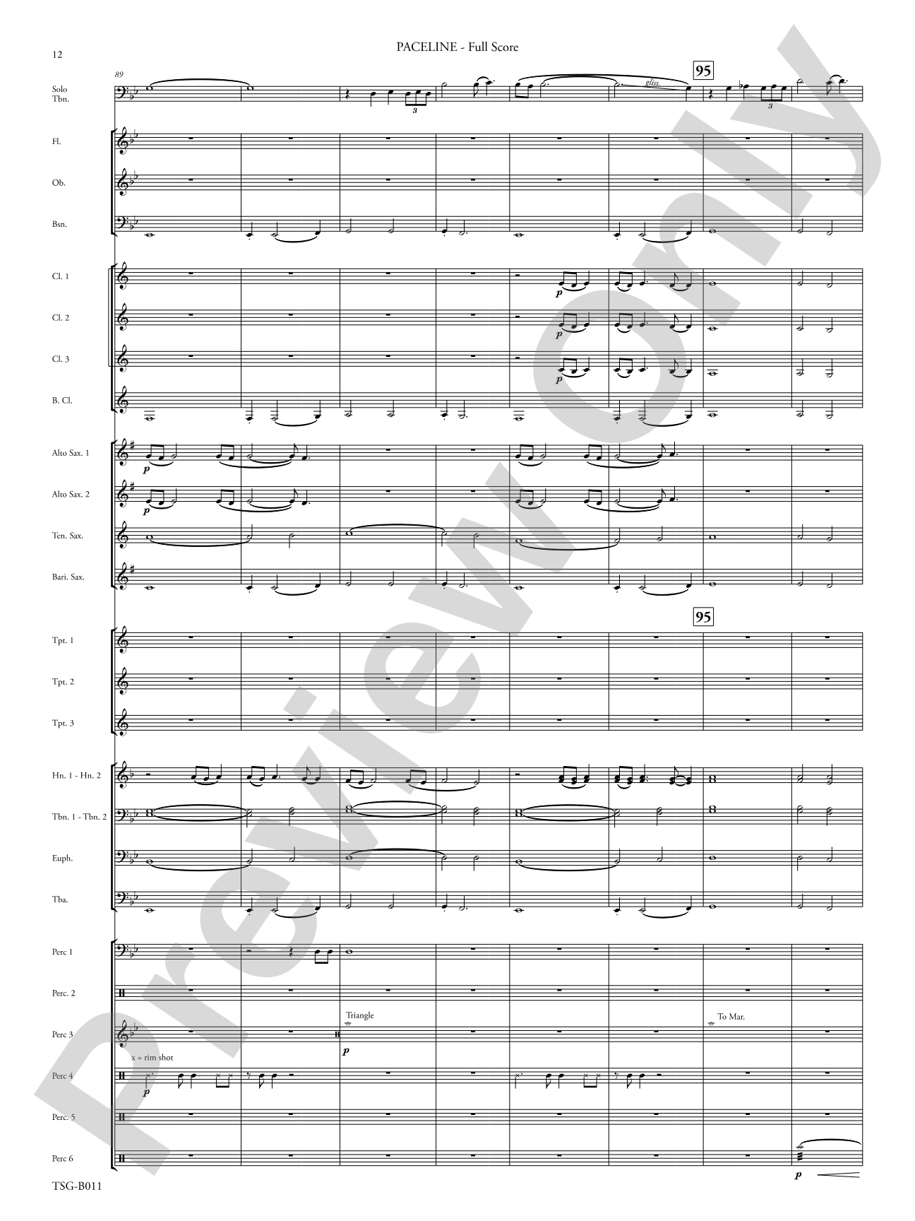 Paceline: Concert Band Conductor Score & Parts