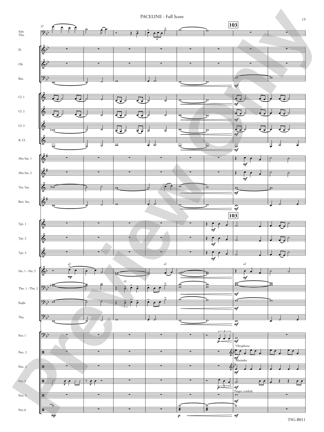 Paceline: Concert Band Conductor Score & Parts