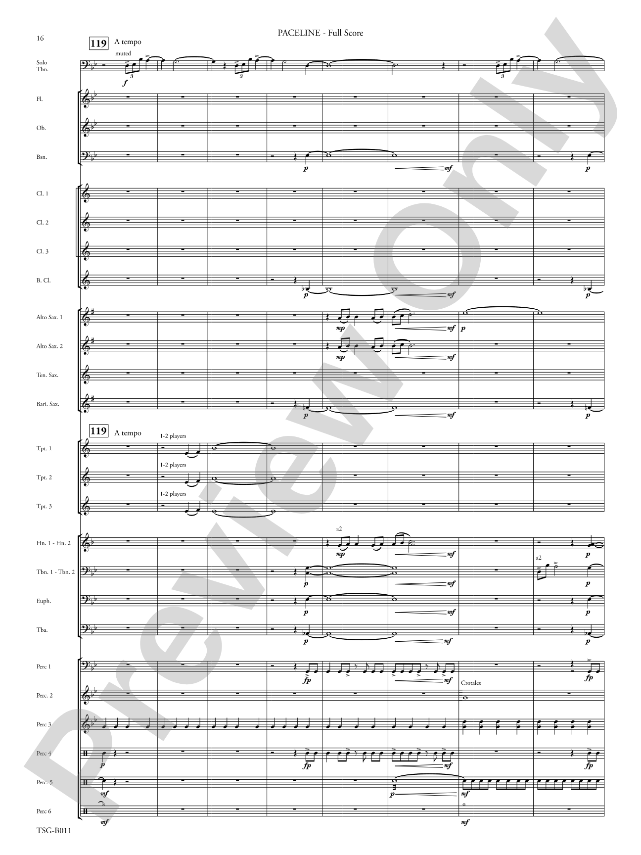 Paceline: Concert Band Conductor Score & Parts