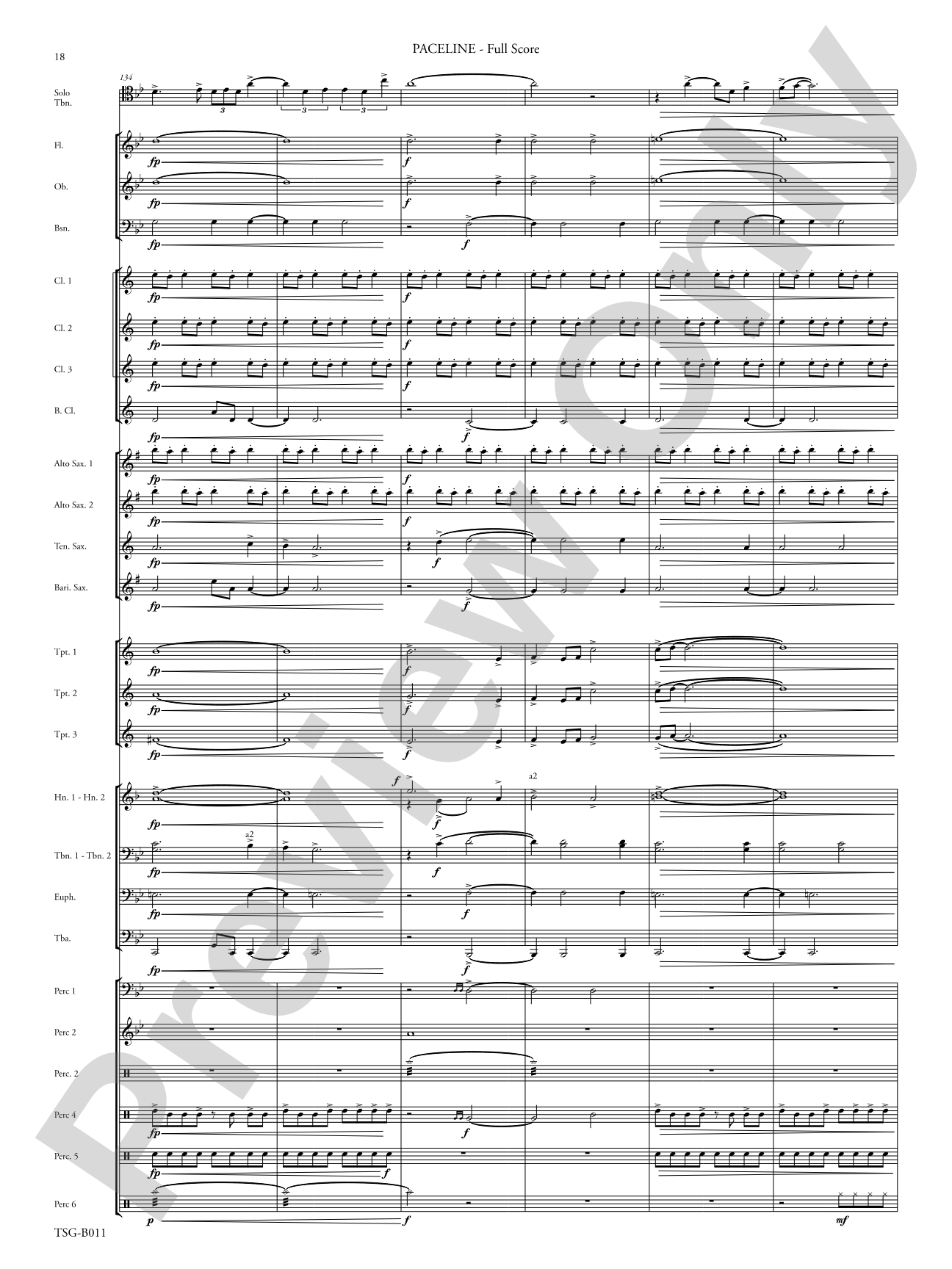 Paceline: Concert Band Conductor Score & Parts