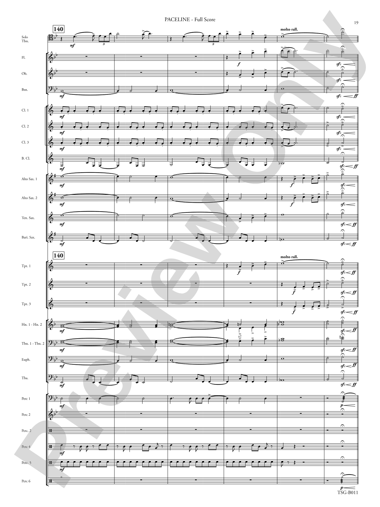 Paceline: Concert Band Conductor Score & Parts