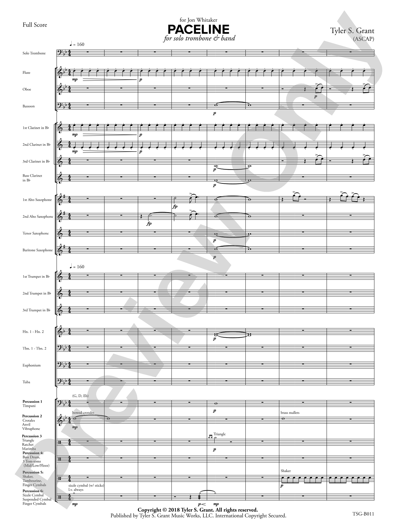 Paceline: Concert Band Conductor Score & Parts