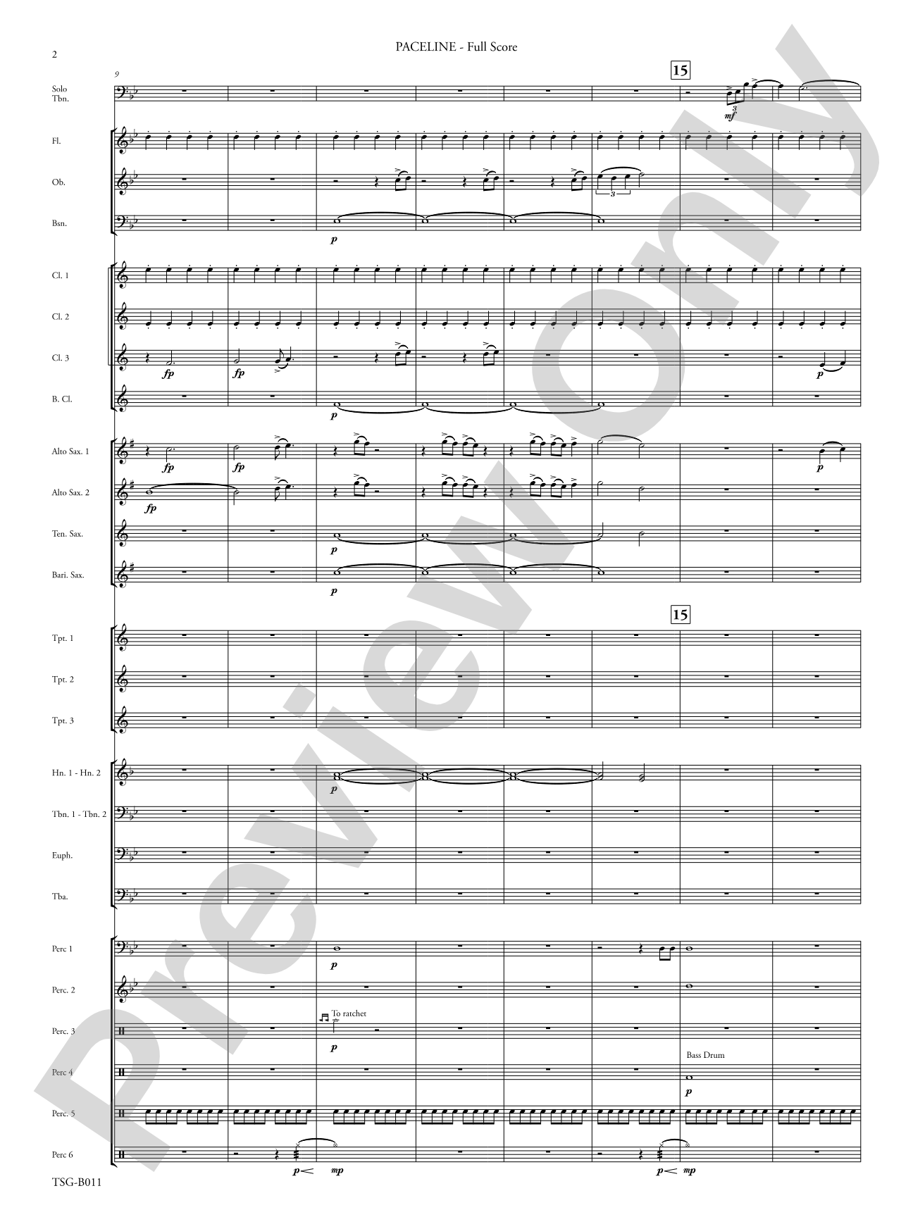 Paceline: Concert Band Conductor Score & Parts