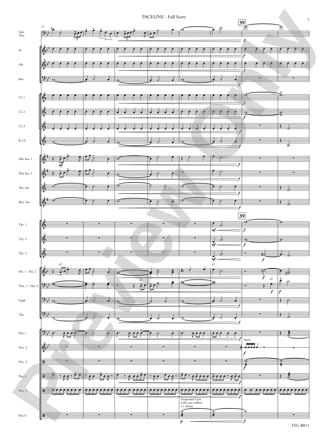 Paceline: Concert Band Conductor Score & Parts