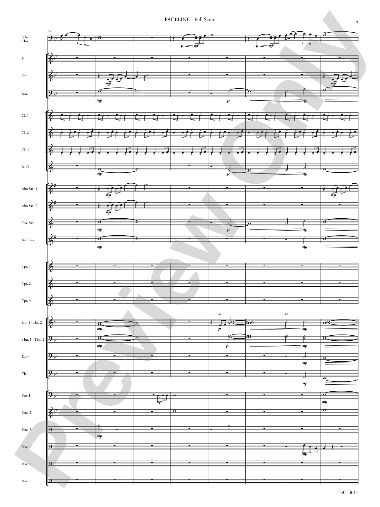 Paceline: Concert Band Conductor Score & Parts