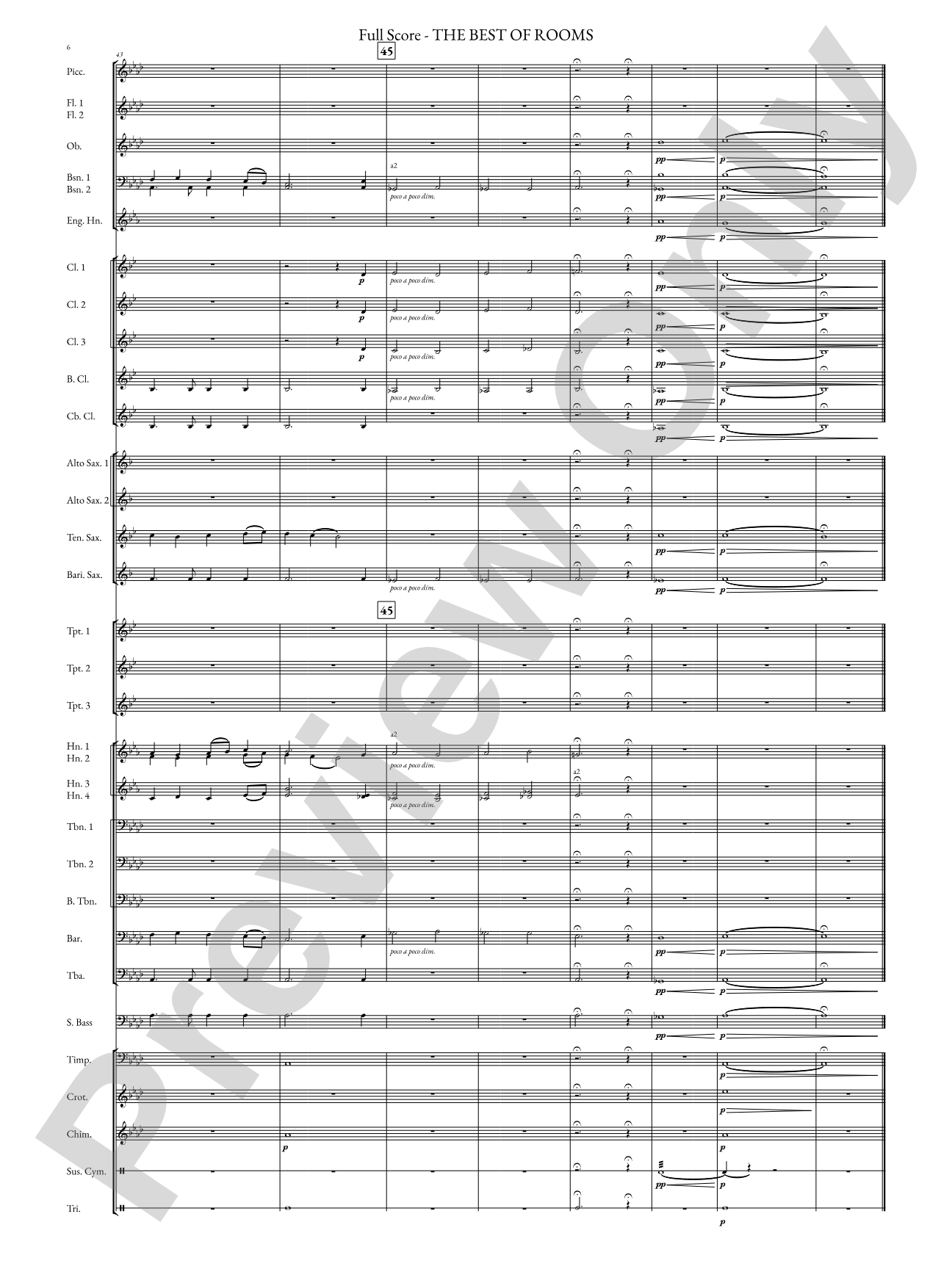 The Best of Rooms: Concert Band Conductor Score & Parts