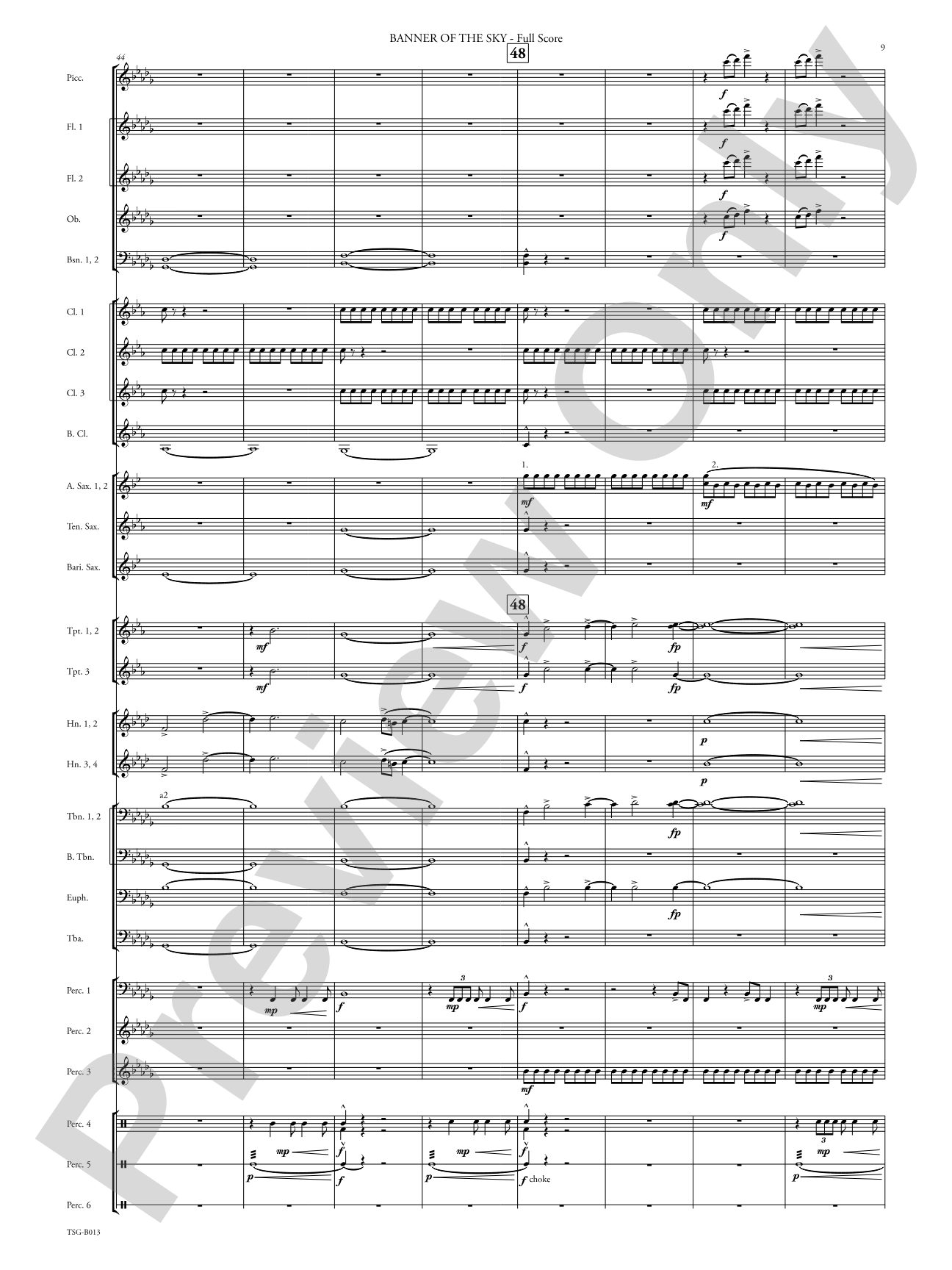 Banner of the Sky: Concert Band Conductor Score & Parts