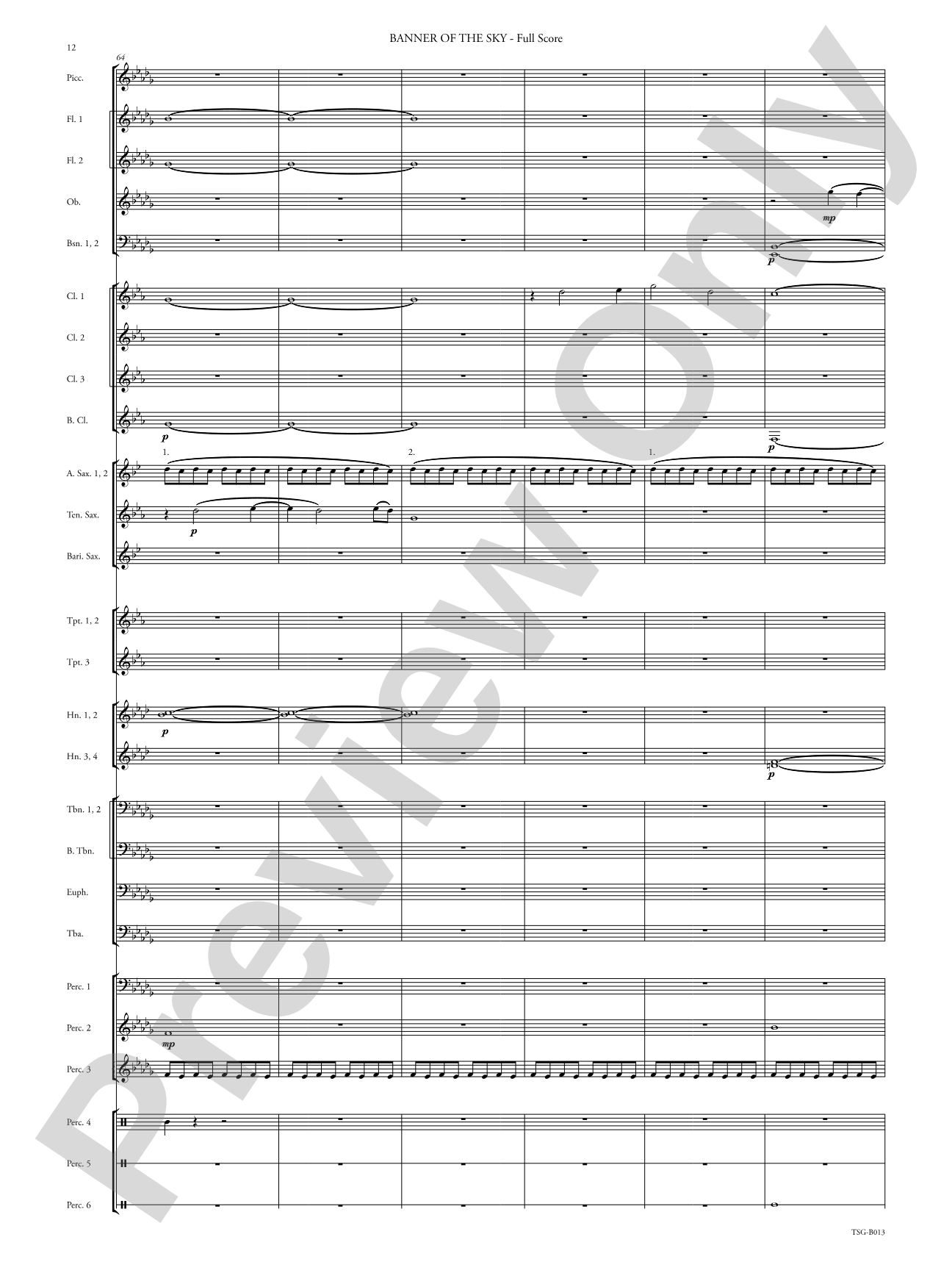 Banner of the Sky: Concert Band Conductor Score & Parts