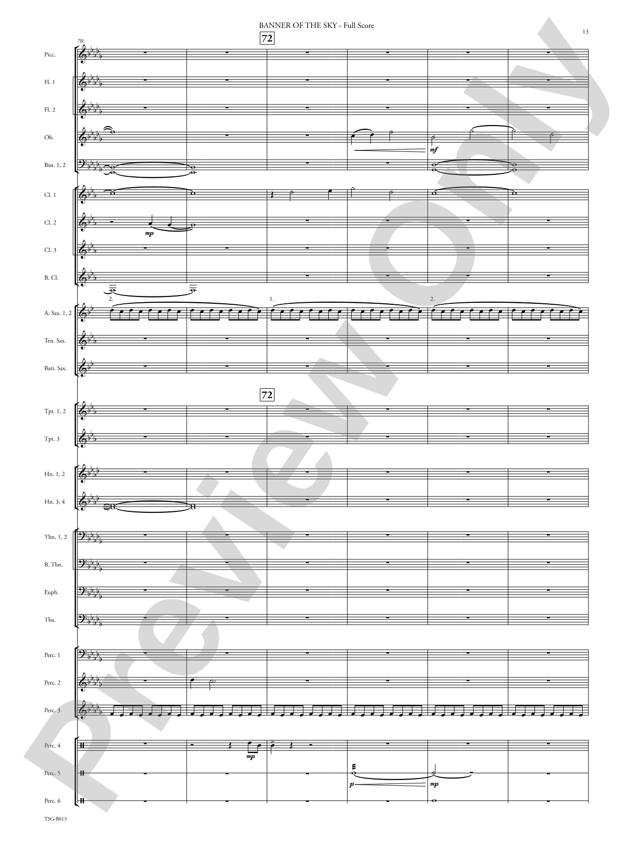 Banner of the Sky: Concert Band Conductor Score & Parts
