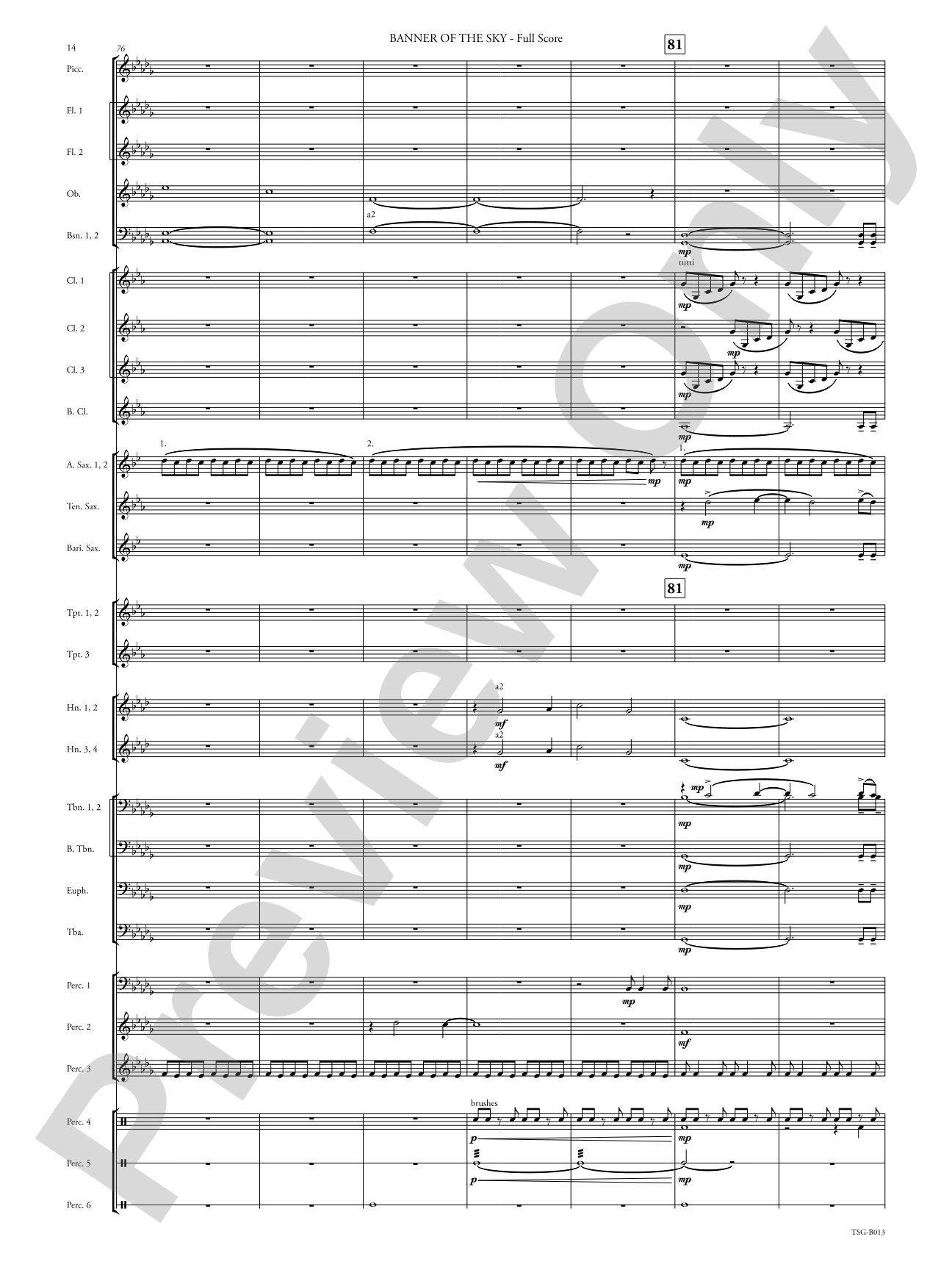 Banner of the Sky: Concert Band Conductor Score & Parts