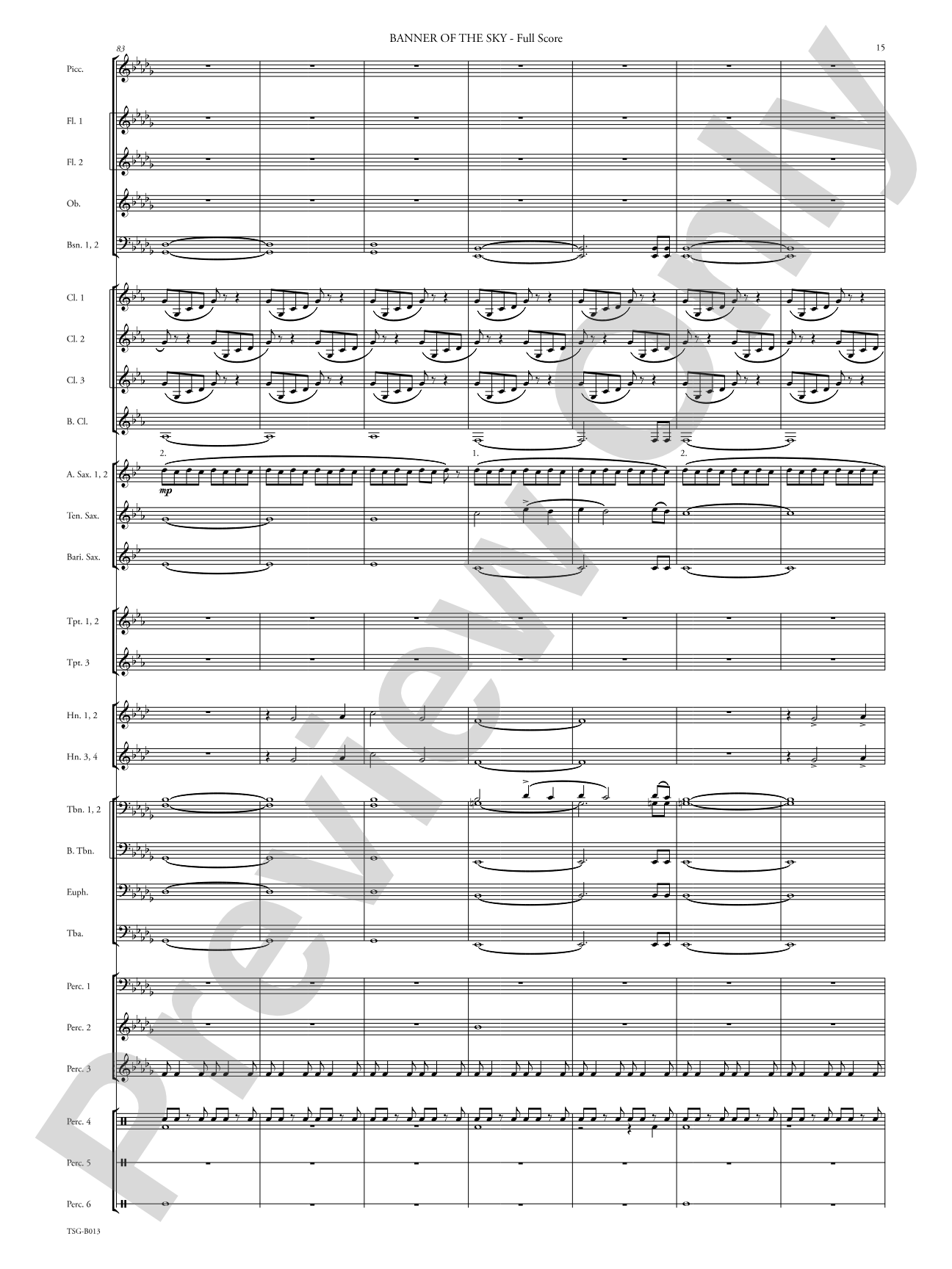 Banner of the Sky: Concert Band Conductor Score & Parts