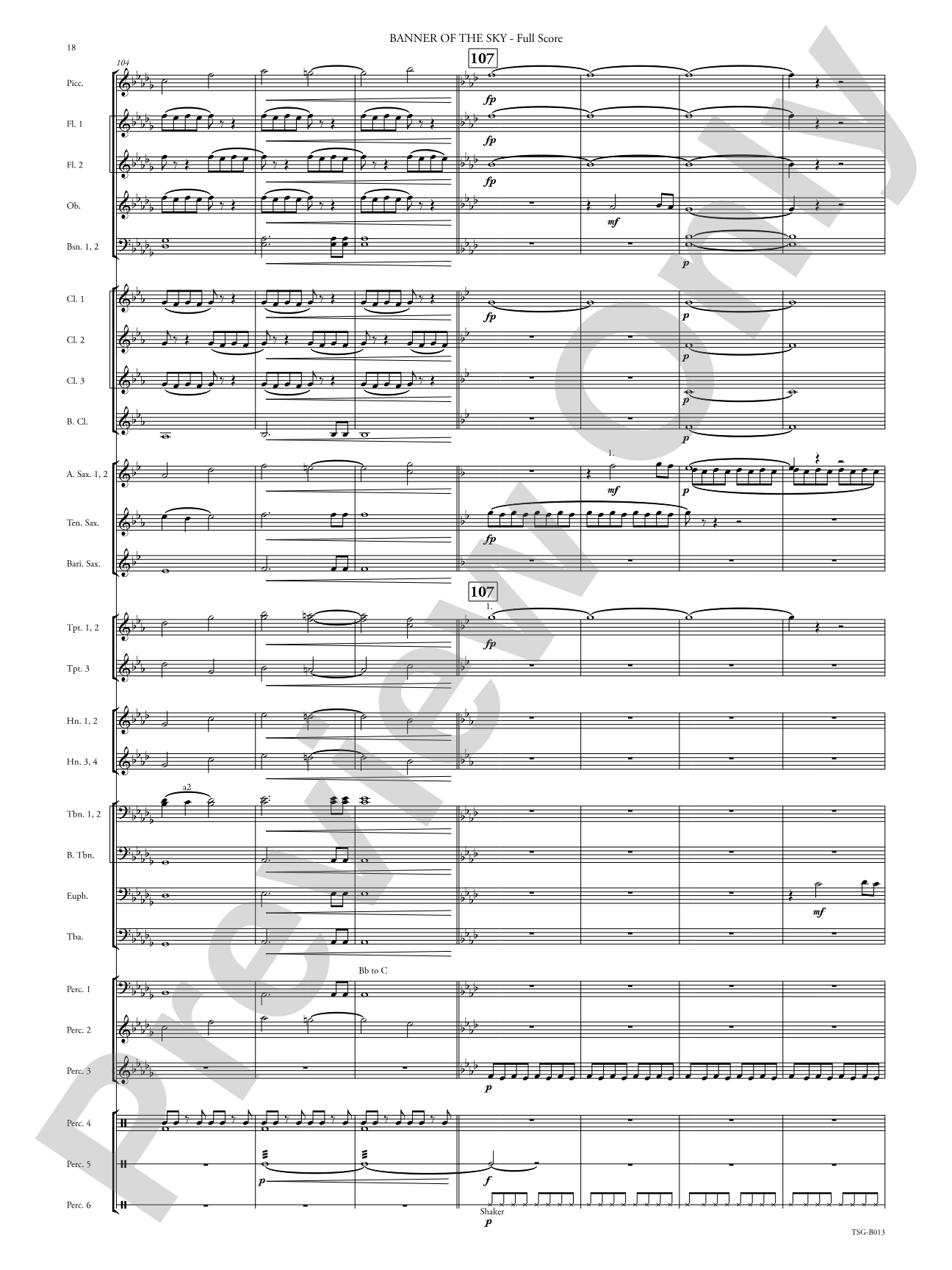 Banner of the Sky: Concert Band Conductor Score & Parts