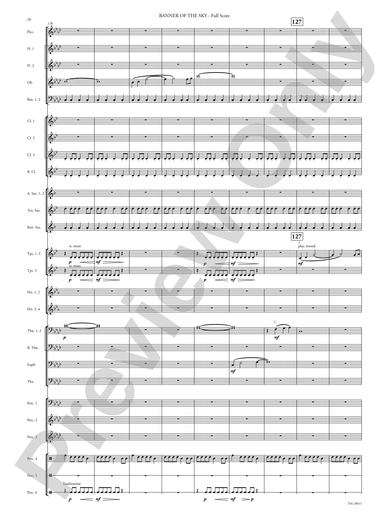 Banner of the Sky: Concert Band Conductor Score & Parts