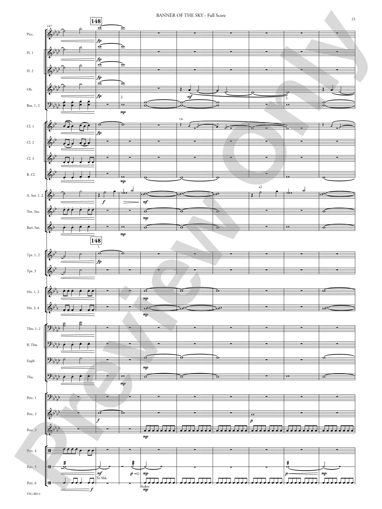 Banner of the Sky: Concert Band Conductor Score & Parts