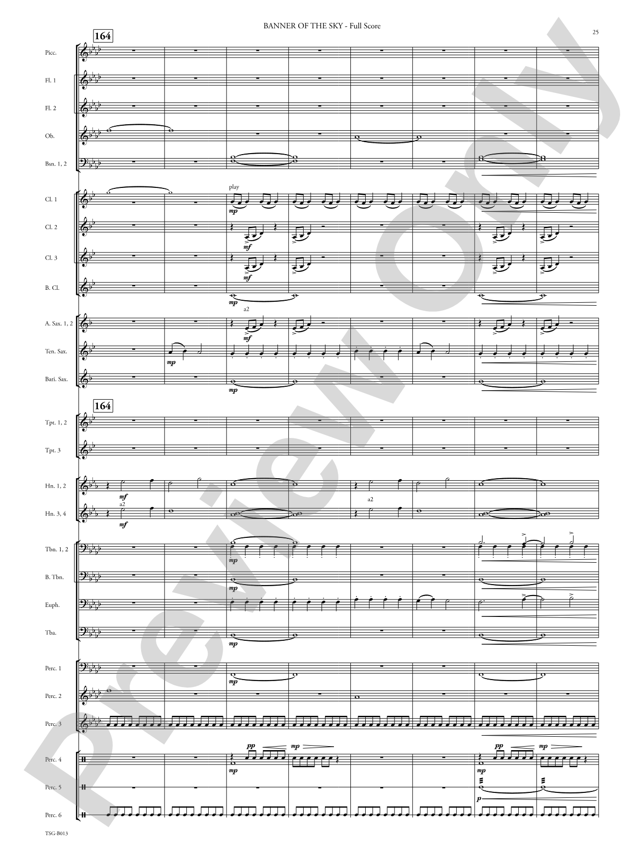 Banner of the Sky: Concert Band Conductor Score & Parts