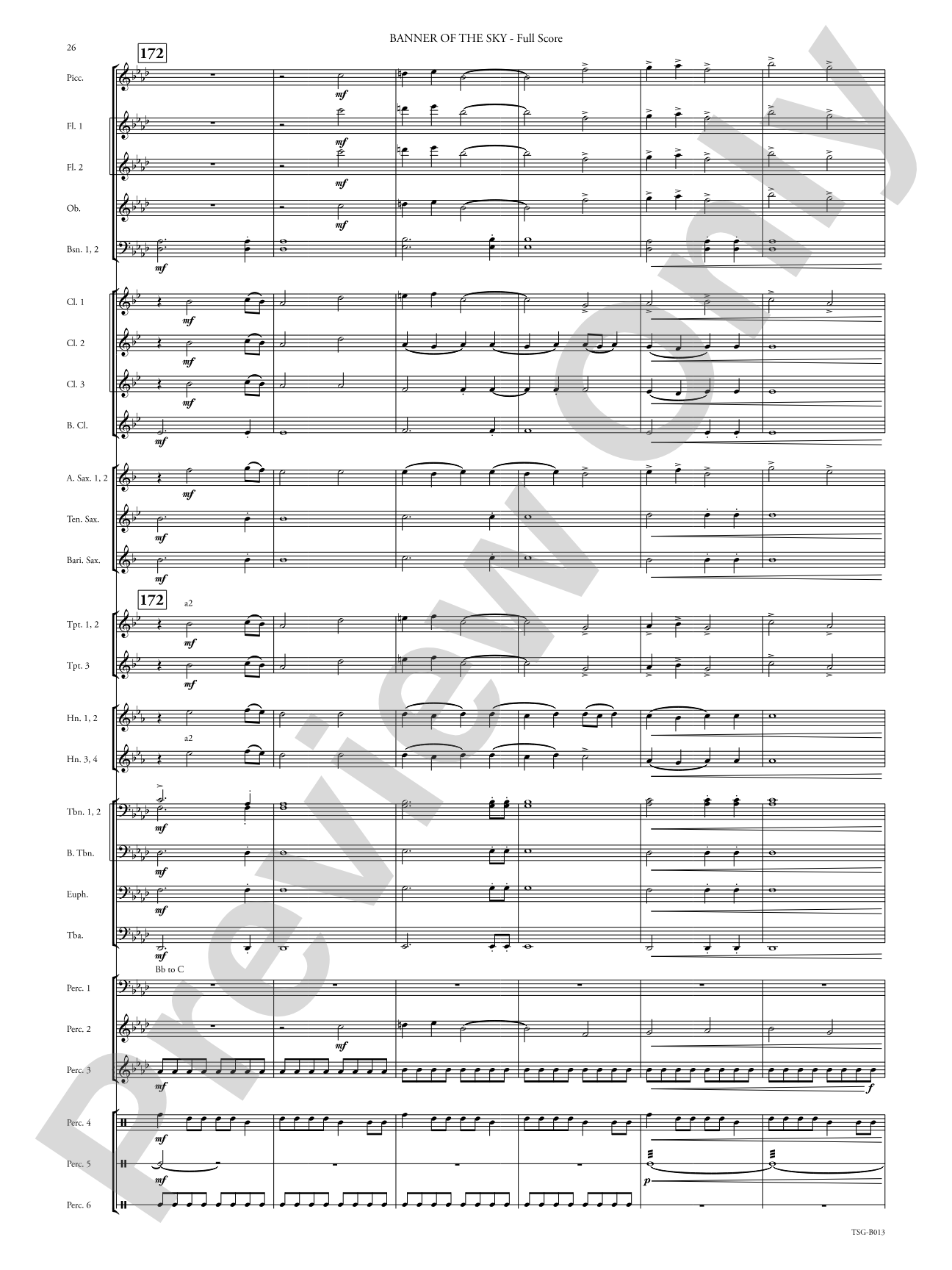 Banner of the Sky: Concert Band Conductor Score & Parts