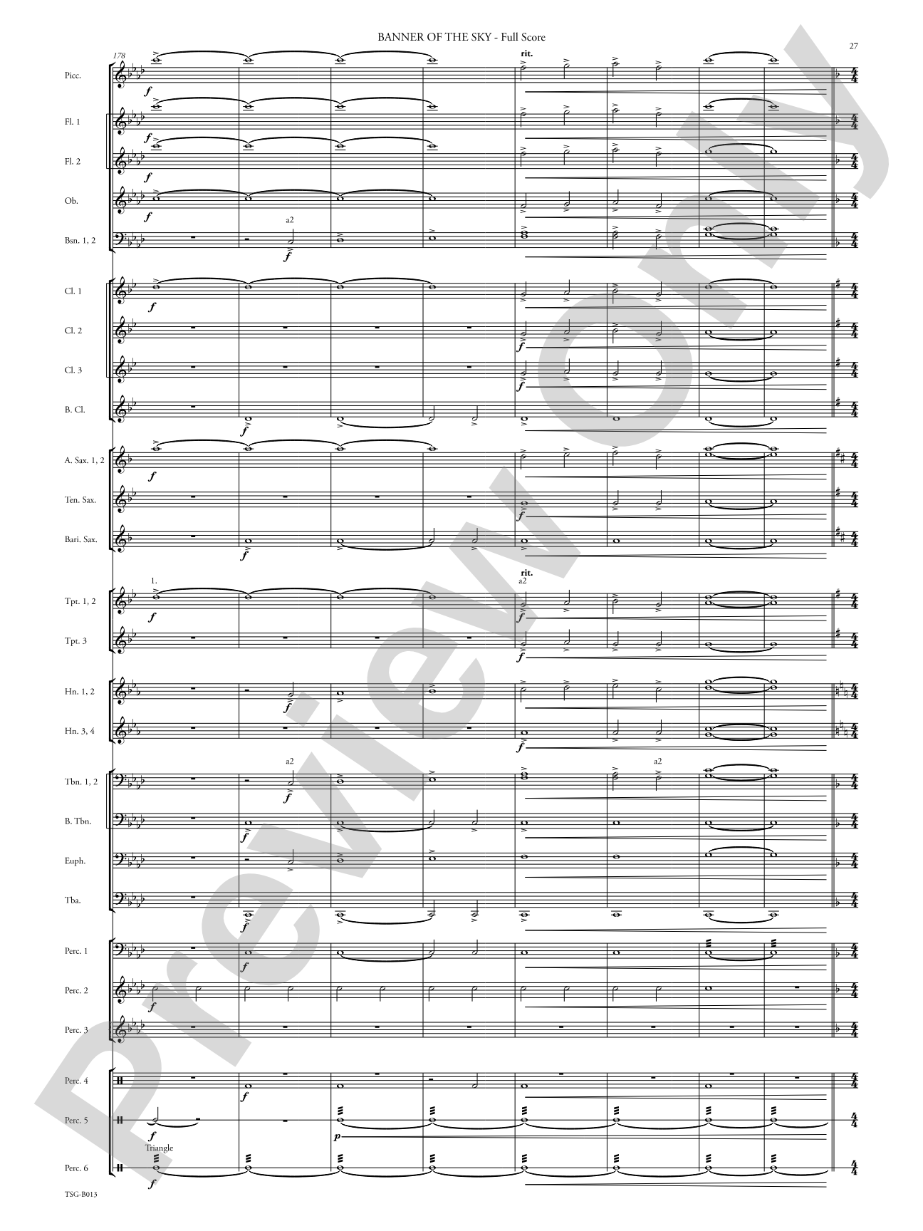 Banner of the Sky: Concert Band Conductor Score & Parts