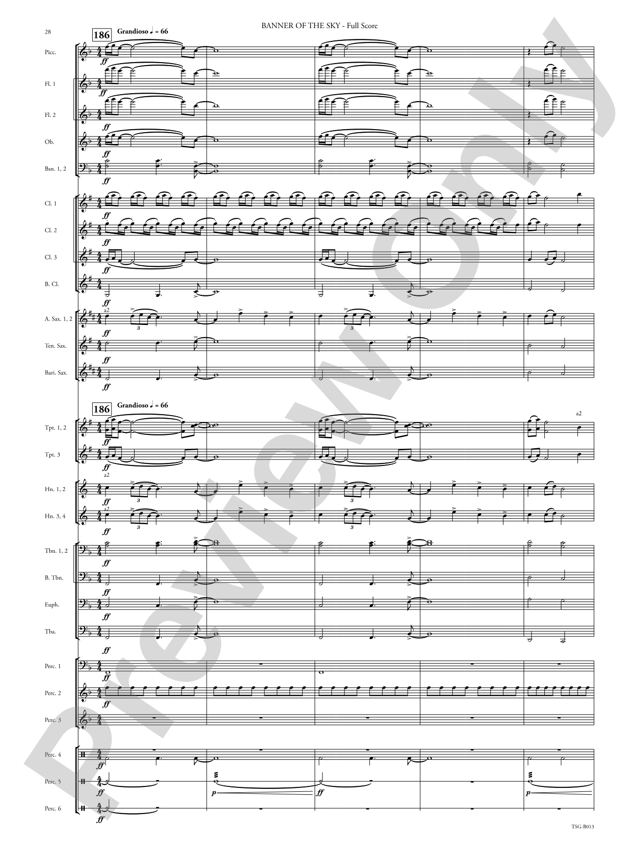 Banner of the Sky: Concert Band Conductor Score & Parts