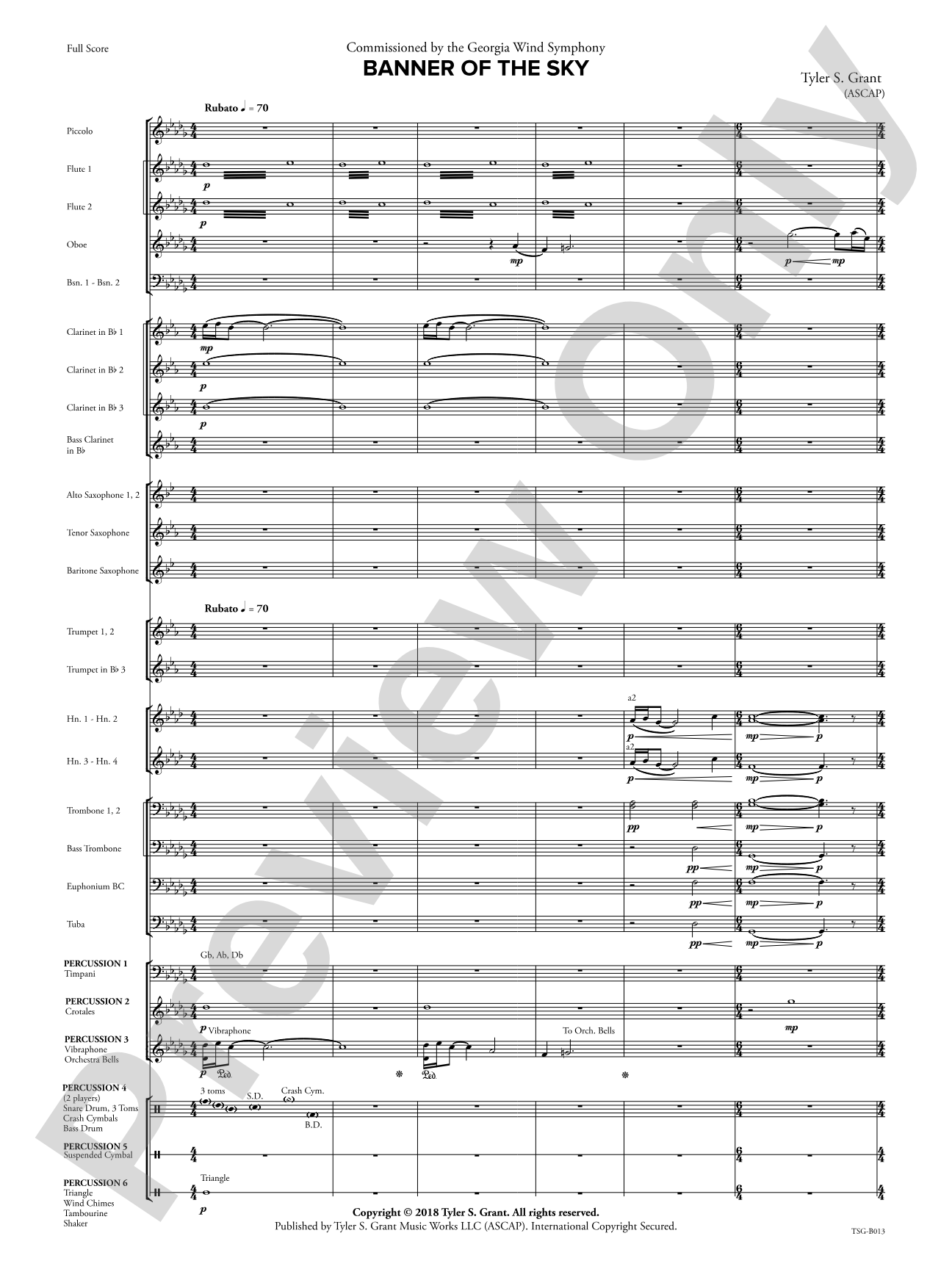 Banner of the Sky: Concert Band Conductor Score & Parts