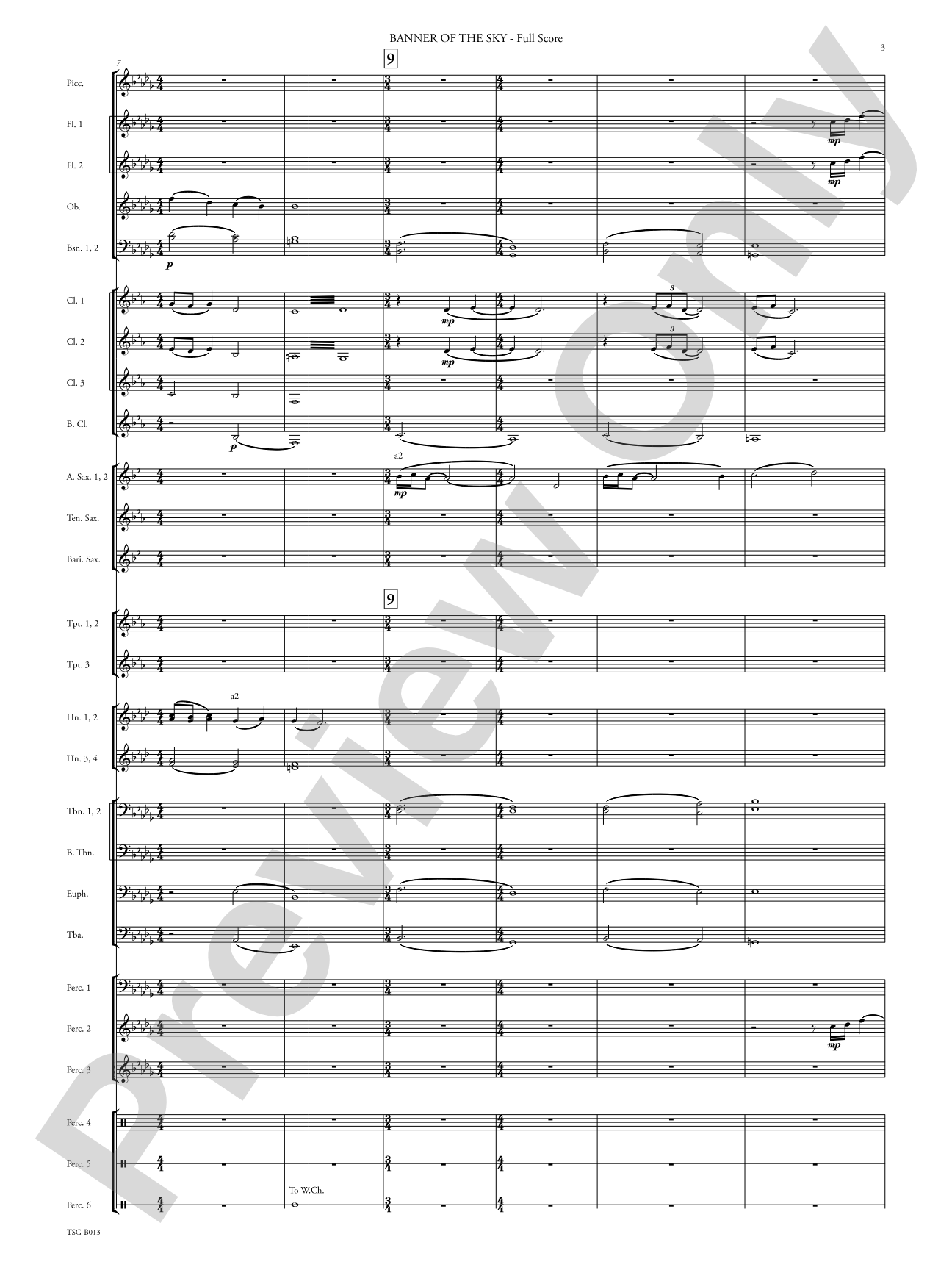 Banner of the Sky: Concert Band Conductor Score & Parts