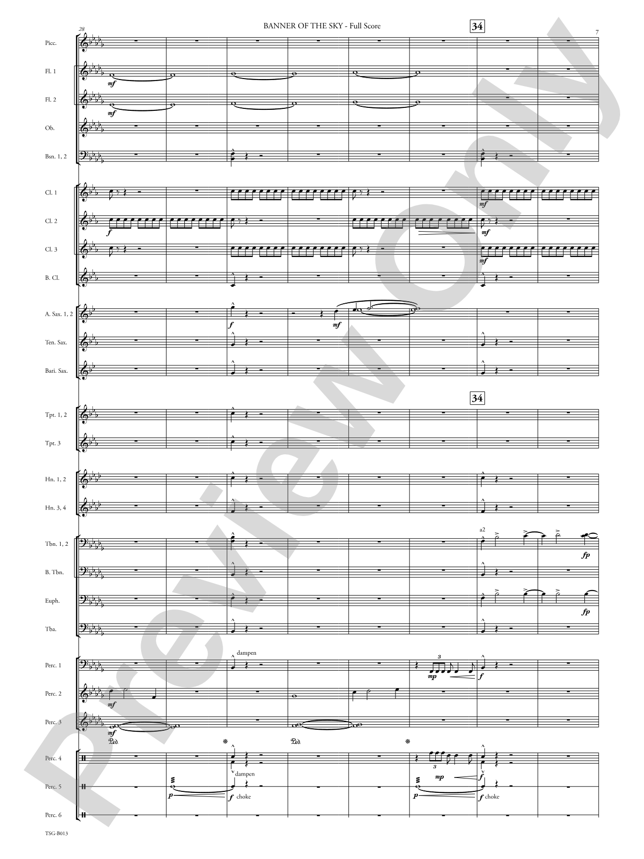 Banner of the Sky: Concert Band Conductor Score & Parts