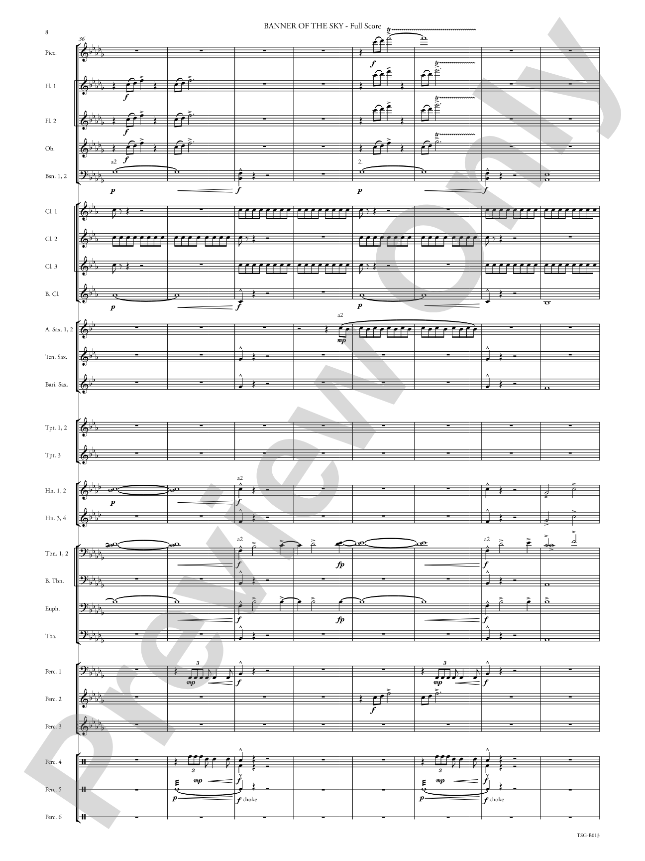 Banner of the Sky: Concert Band Conductor Score & Parts
